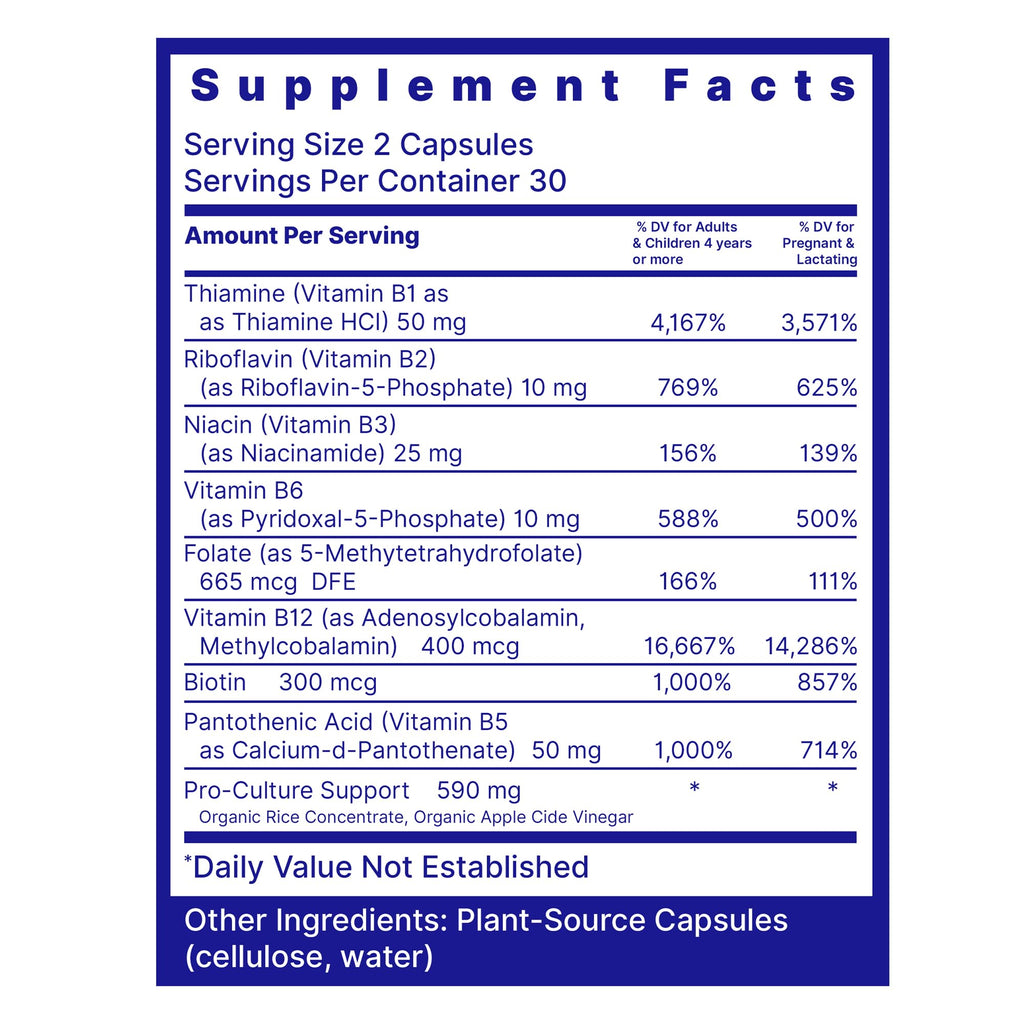 Quantum Nutrition Labs Max Energy Bs - Vitamin B Complex, Methylated B Complex Vitamins with Vitamin B1, B6, B12, Thiamin, Folate and Biotin