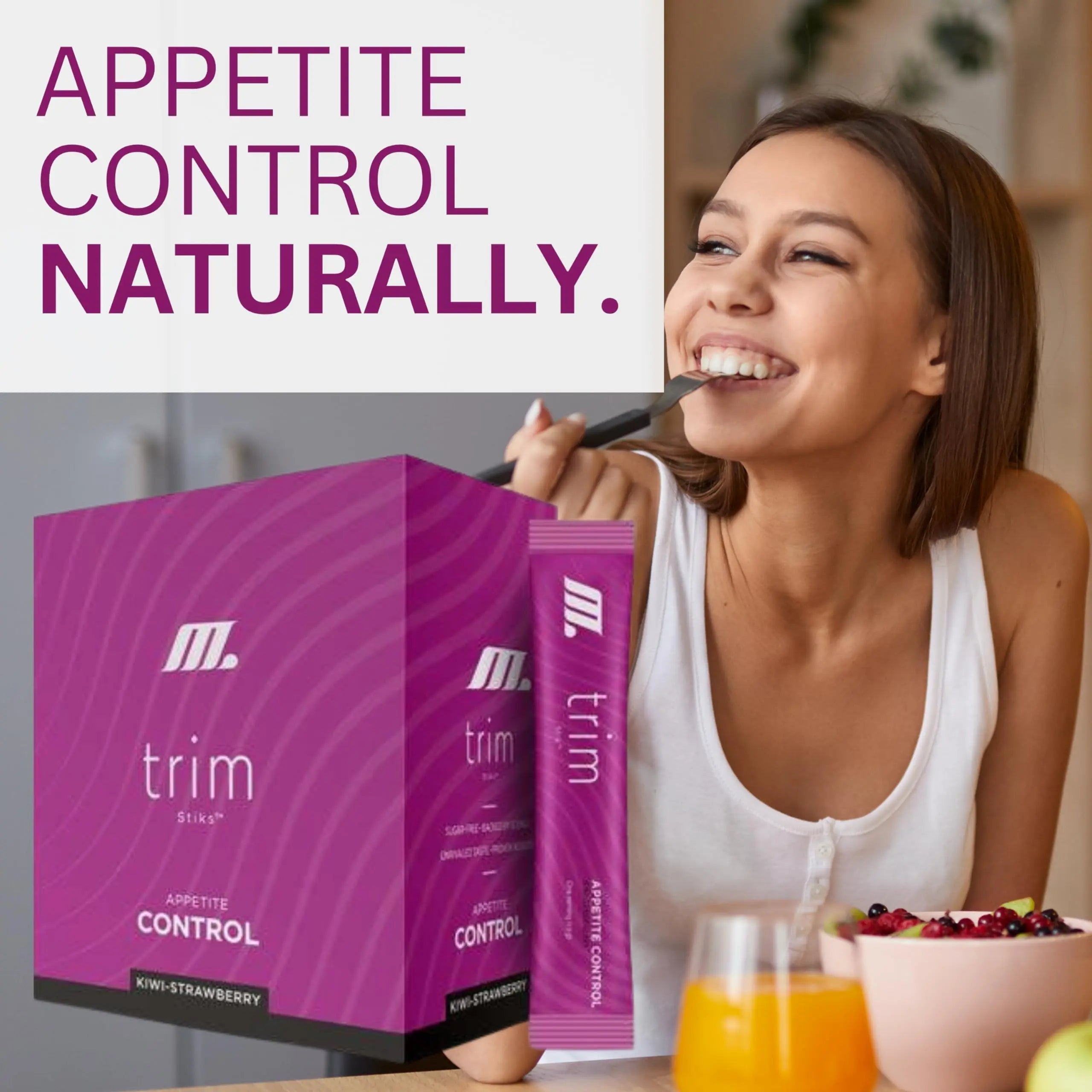 TRIM Stik, Appetite Control, Delicious Kiwi Strawberry beverage, low-calorie, 30 ct Youngevity Au supplements