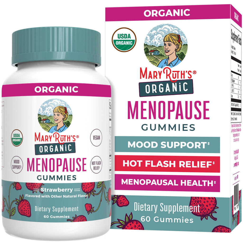 Organic Menopause Gummies by MaryRuth's | Menopause Supplements for Women | Mood Support | Hot Flash Relief | Maca Root | Black Cohosh | USDA Organic | Non-GMO | Vegan | 30 Servings MARYRUTH'S Au supplements