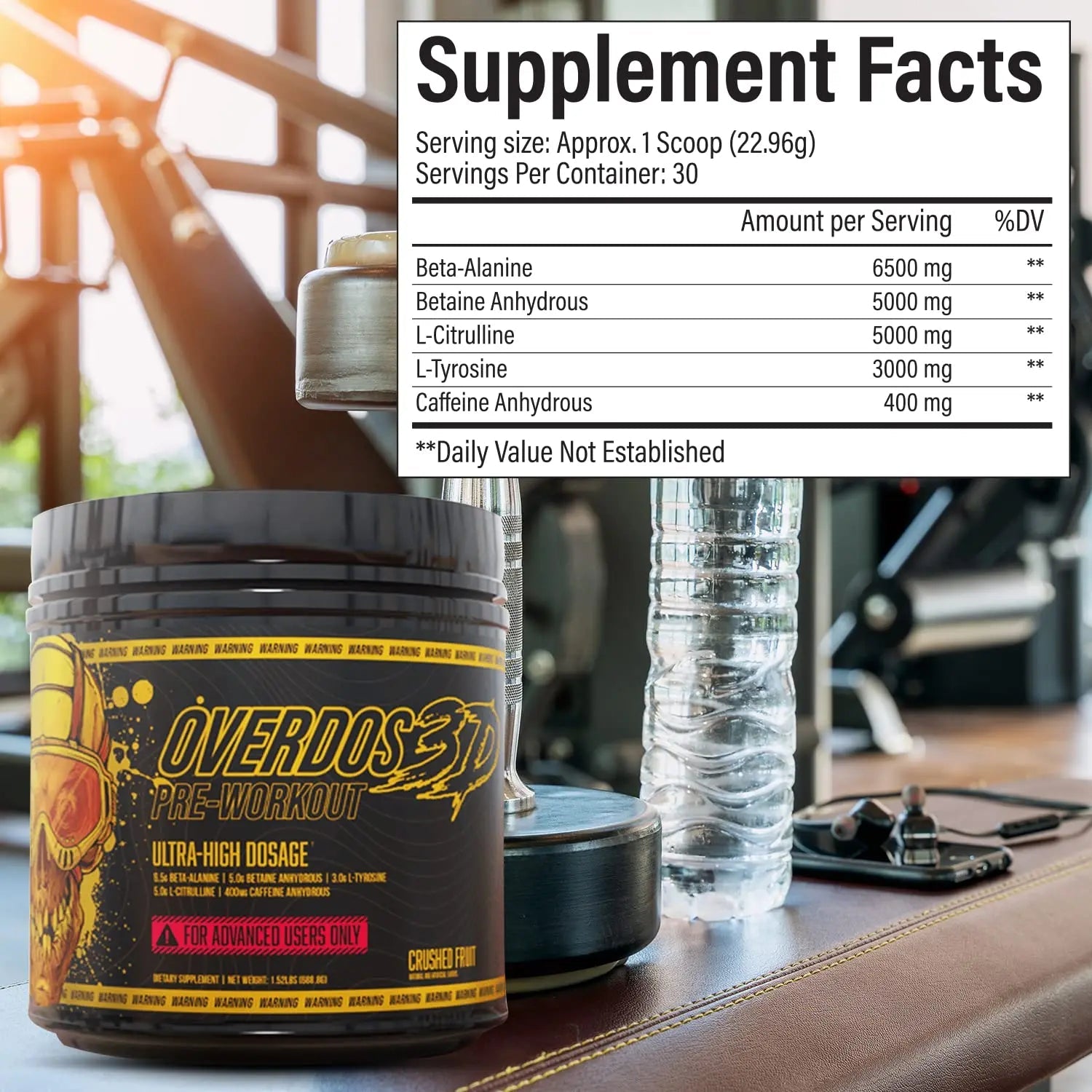 OVERDOS3D Pre-Workout Powder | Ultra-High Dosage | for Advanced Users ONLY Heath Secret Au supplements