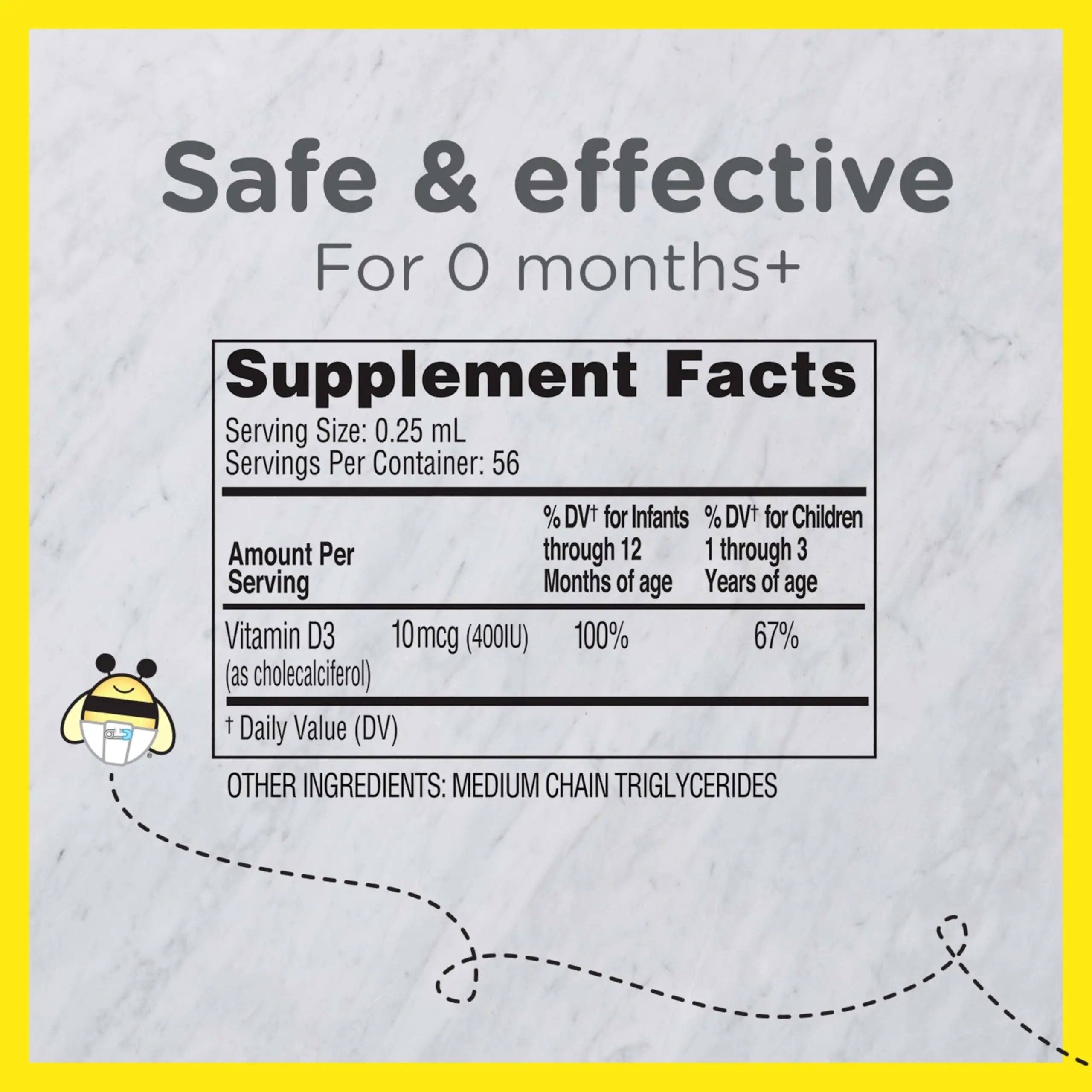 Zarbee's Vitamin D Drops for Infants, 400IU (10mcg) Baby & Toddler Liquid Supplement, Newborn & Up, Dropper Syringe Included, 0.47 Fl Oz Zarbee's Au supplements
