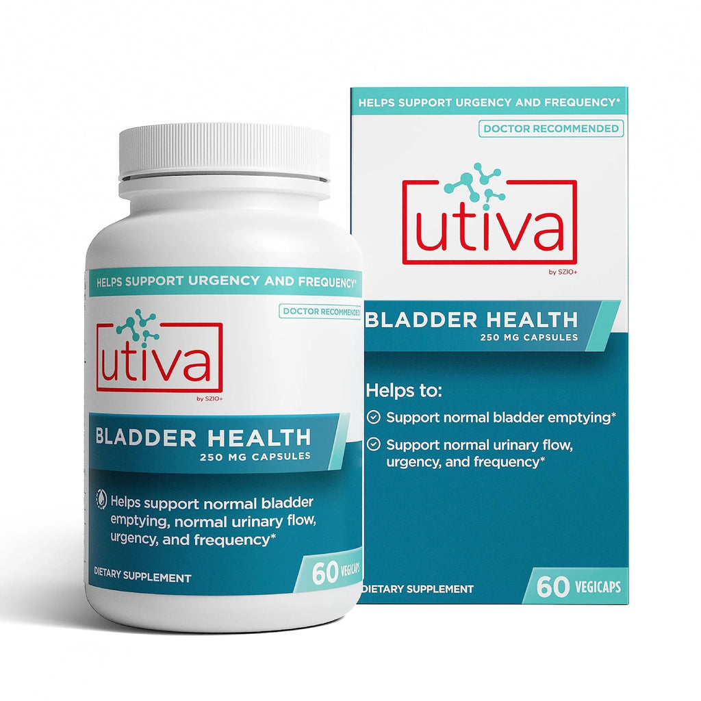 Szio+ Utiva Bladder Health - Control Supplement for Overactive Bladder and Lower Urinary Tract Health - Clinically Proven to Reduce Frequency and Urgency - 60 Capsules Szio+ Au supplements