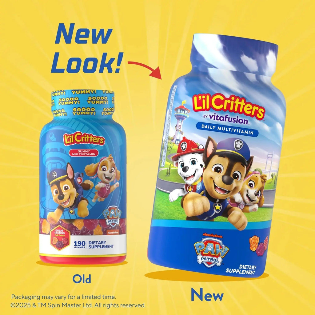 L’il Critters Paw Patrol Gummy Vites Daily Gummy Multivitamin for Kids, Vitamin C, D3 for Immune Support Cherry Lil Critters Au supplements