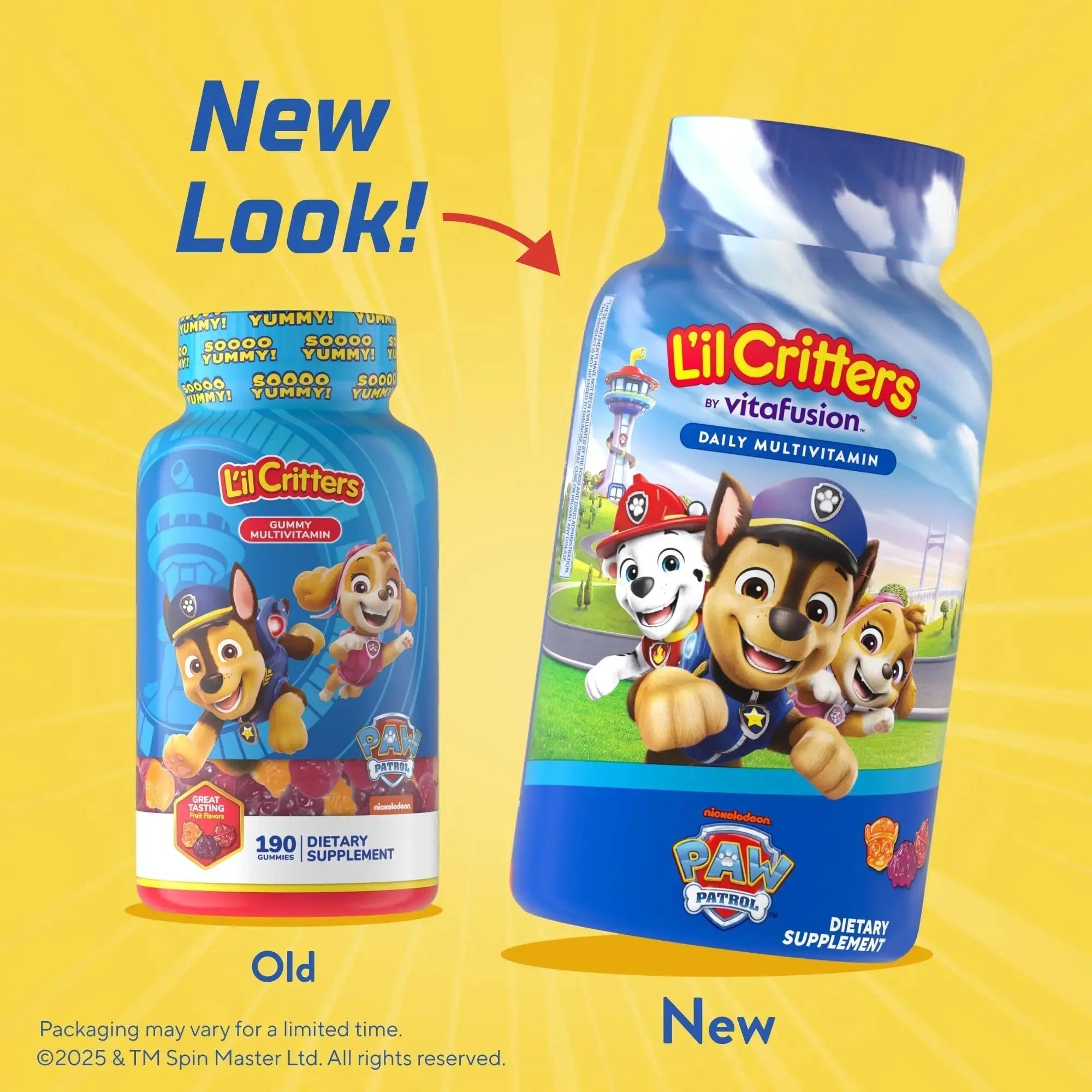 L’il Critters Paw Patrol Gummy Vites Daily Gummy Multivitamin for Kids, Vitamin C, D3 for Immune Support Cherry Lil Critters Au supplements