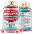 NEVISS Probiotic + Prebiotic Gummies for Adults & Kids 4+, Sugar Free Chewable 50 Billion CFUs w/Fiber, Vitamin B1 B2 D3 & Zinc, for Digestive & Gut Health