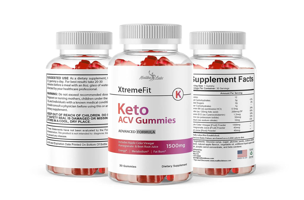 XtremeFit Keto ACV Gummies Weight Loss - 1500mg Once a Day, Strong Time Released Generic Au supplements