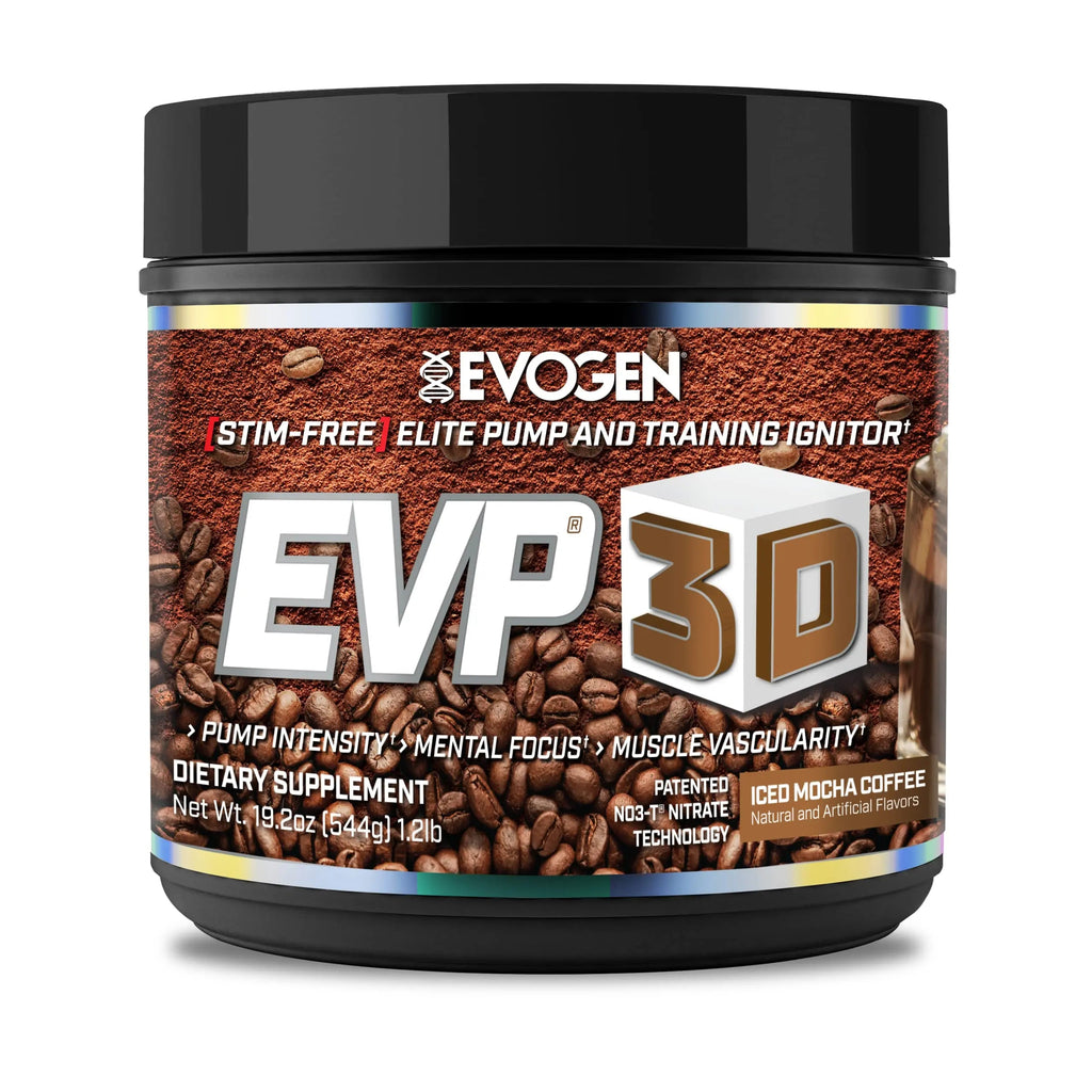 Evogen EVP 3D Iced Moche Coffee | Xtreme Stimulant Free Pre-Workout Powder Arginine Evogen Au supplements