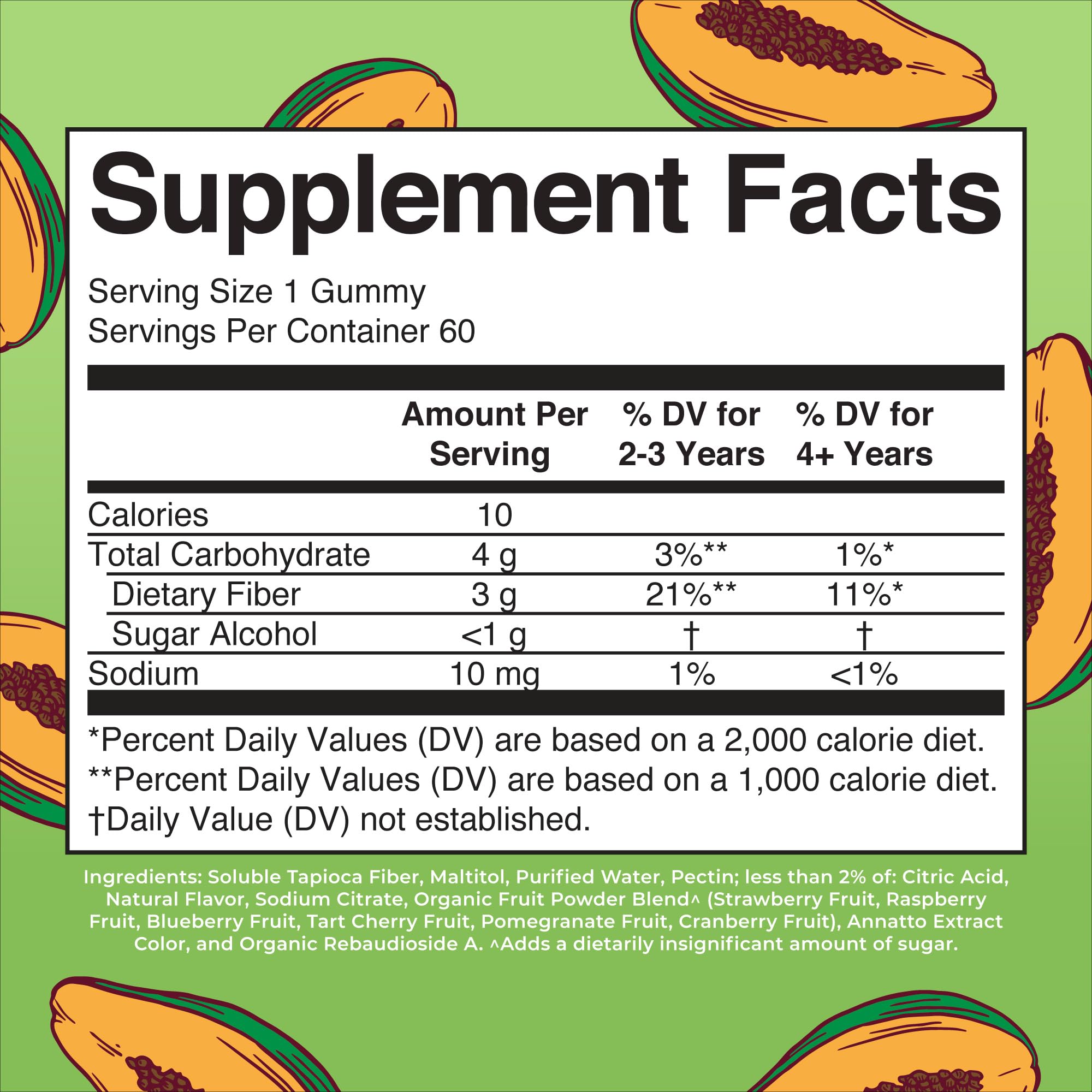 MARYRUTH'S Fiber Gummies for Kids | 2 Month Supply | Sugar Free | Soluble Fiber Supplement | Gut Health & Digestion Support