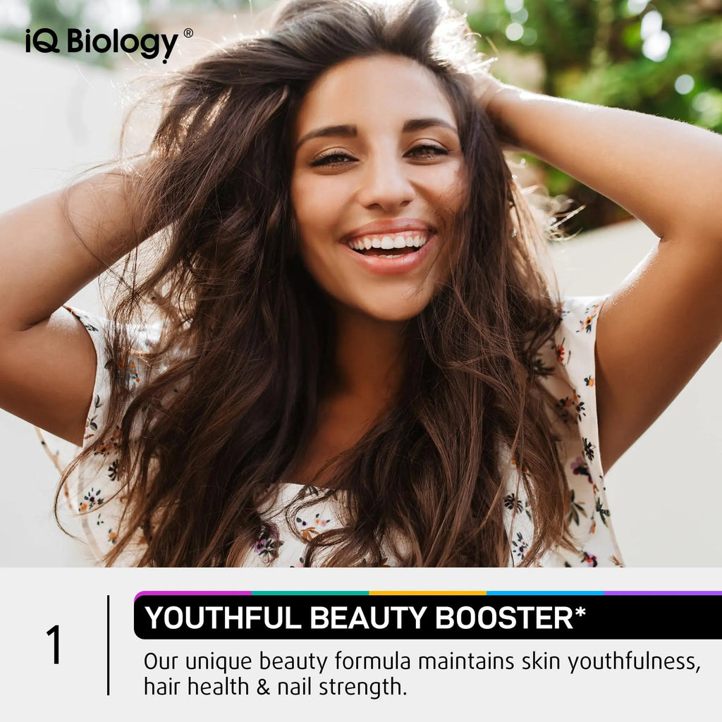 IQ BIOLOGY Biotin Collagen Keratin Astragalus Magnesium Ashwagandha Vitamin D3 Vitamin C IQ BIOLOGY Au supplements