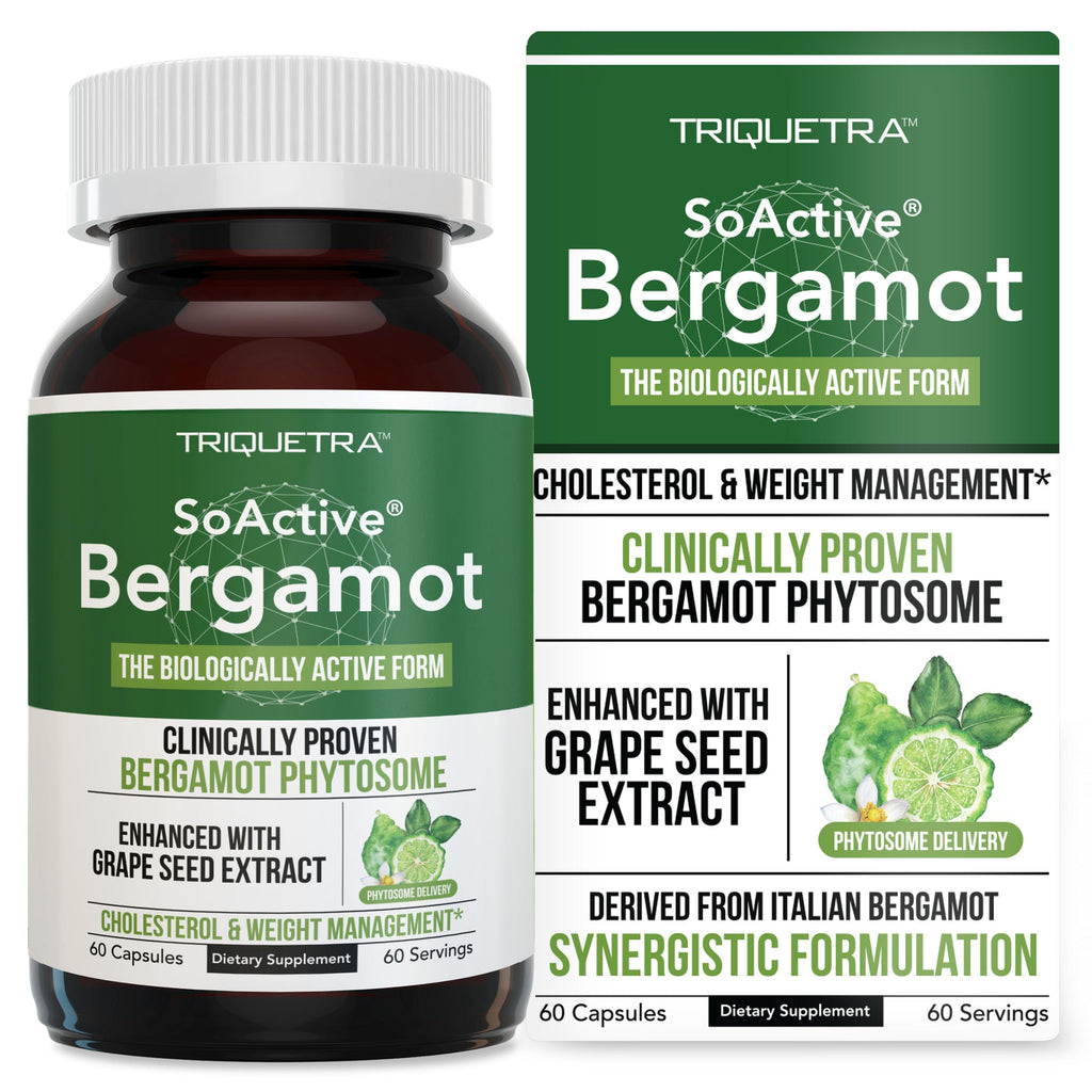 SoActive Bergamot: 2.5X More Effective, Italian Citrus Bergamot Phytosome - Clinically Validated | Enhanced with Grape Seed Extract