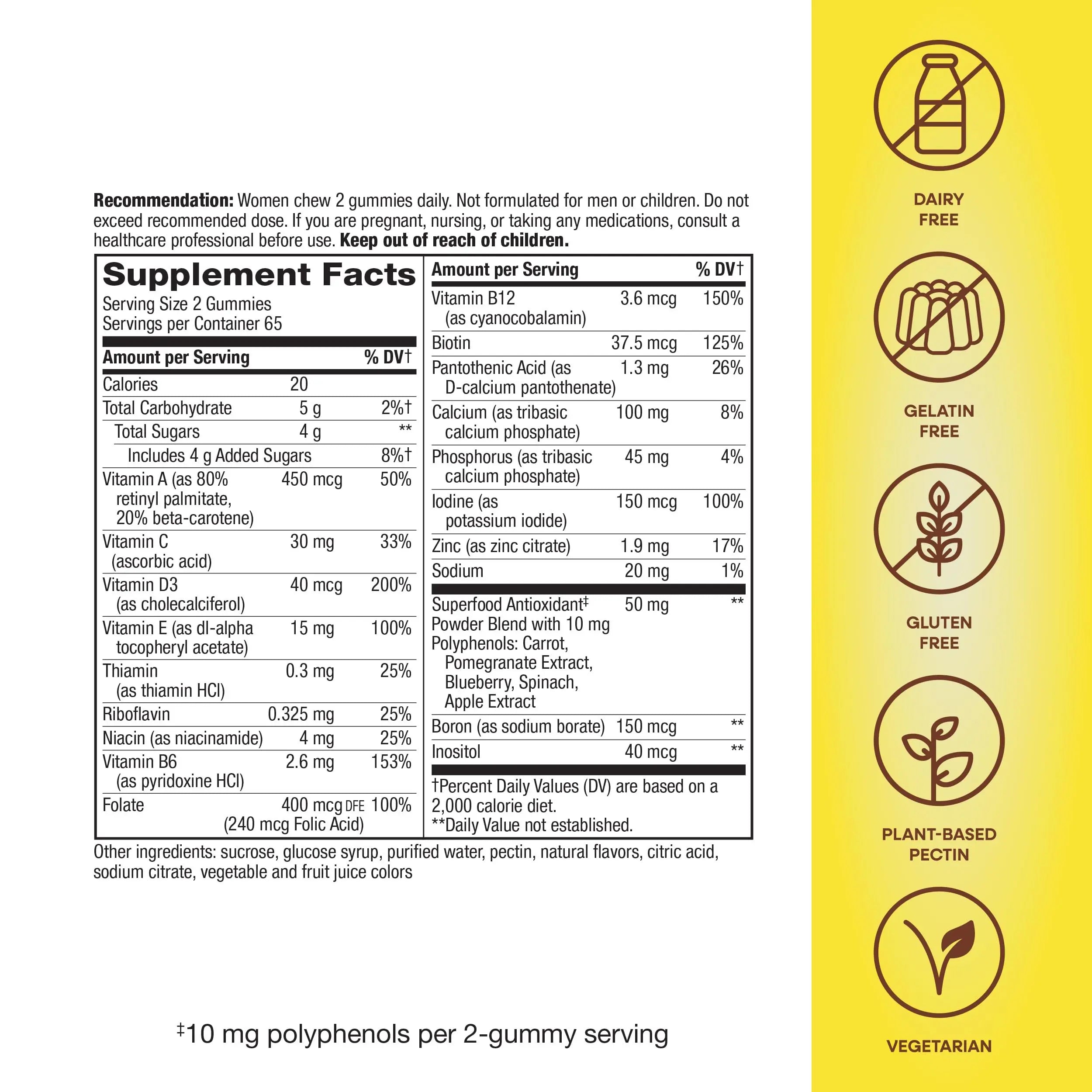 Nature's Way Alive! Women's Daily Gummy Multivitamins, 16 Vitamins & Minerals, Energy Metabolism*, Hair Skin & Nails Nature's Way Au supplements