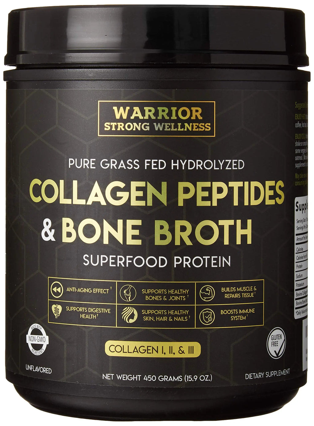 Warrior Strong Wellness Premium Collagen Peptides Bone Broth: Grass Fed Hydrolyzed Warrior Strong Wellness Au supplements
