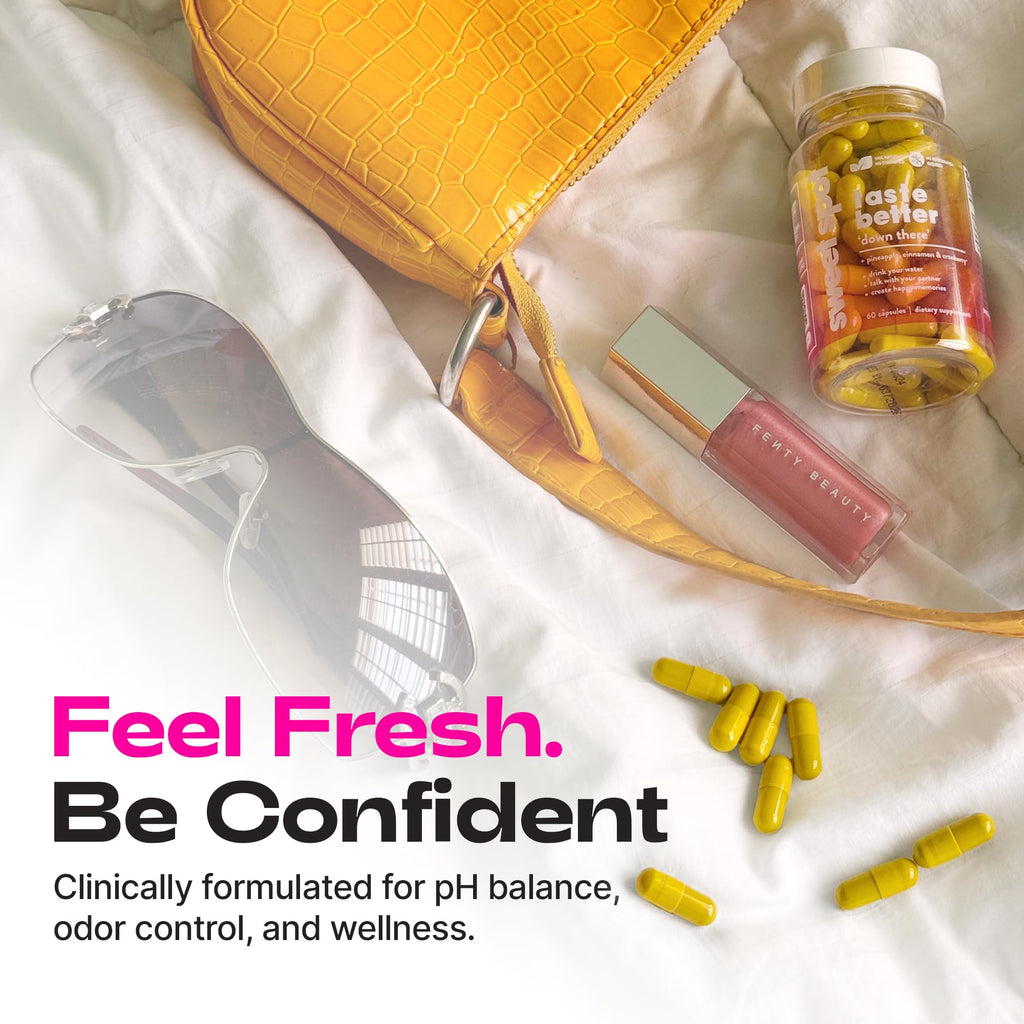Sweet Spot – Pineapple & Cranberry Vaginal Health Supplement, 60 Capsules – Freshens Taste, Promotes Feminine Balance