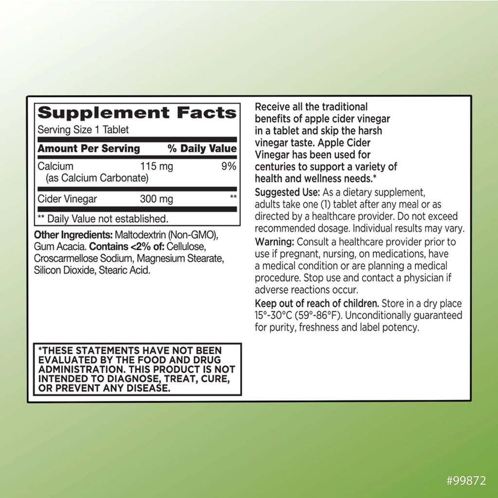 Quality Choice Apple Cider Vinegar 300 mg - General Health and Wellness - Dietary Supp Quality Choice Au supplements