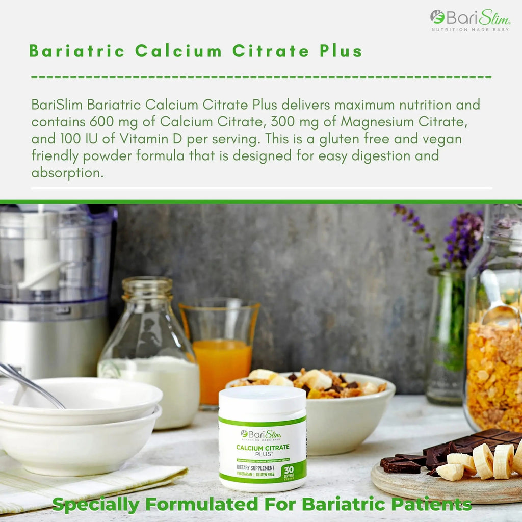 BariSlim Bariatric Calcium Citrate Plus Powder - Formulated for Patients After Weight Loss BariSlim Au supplements