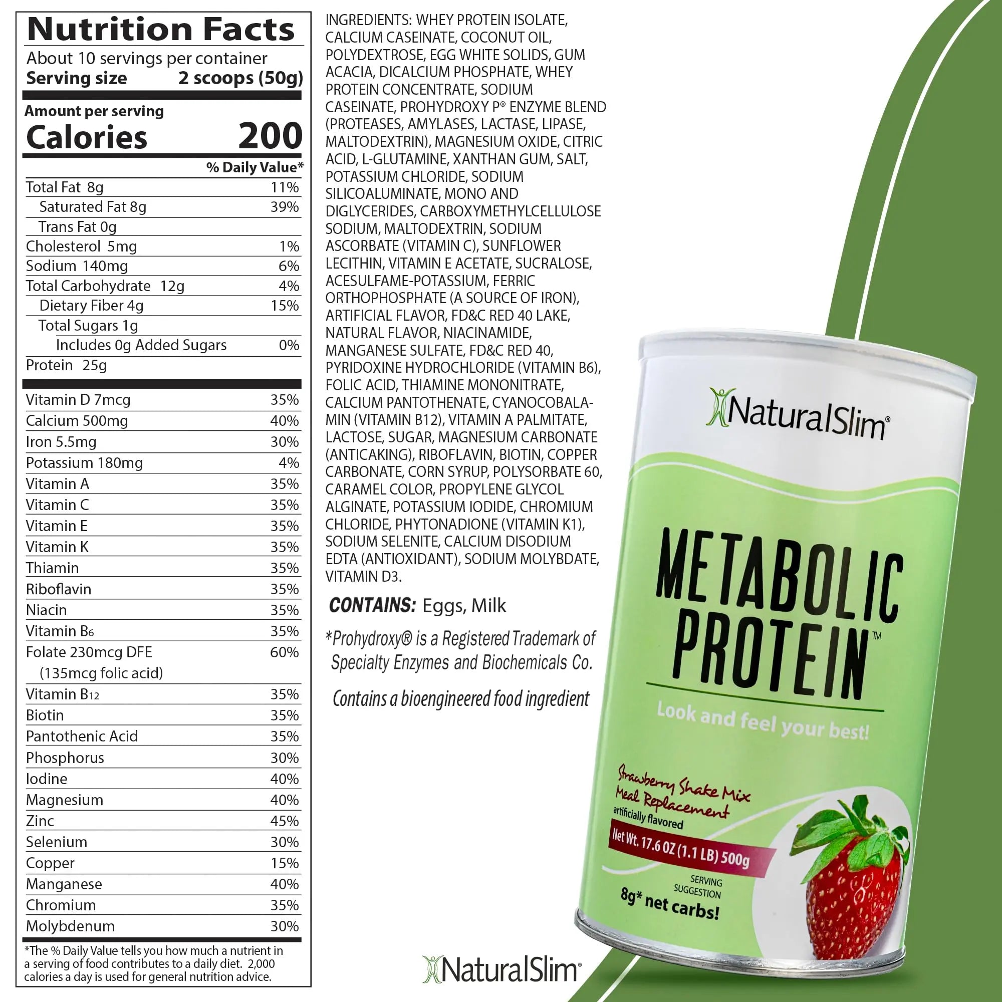 NaturalSlim Metabolic Whey Protein Powder Strawberry – Low Carb, Meal Replacement NaturalSlim Au supplements