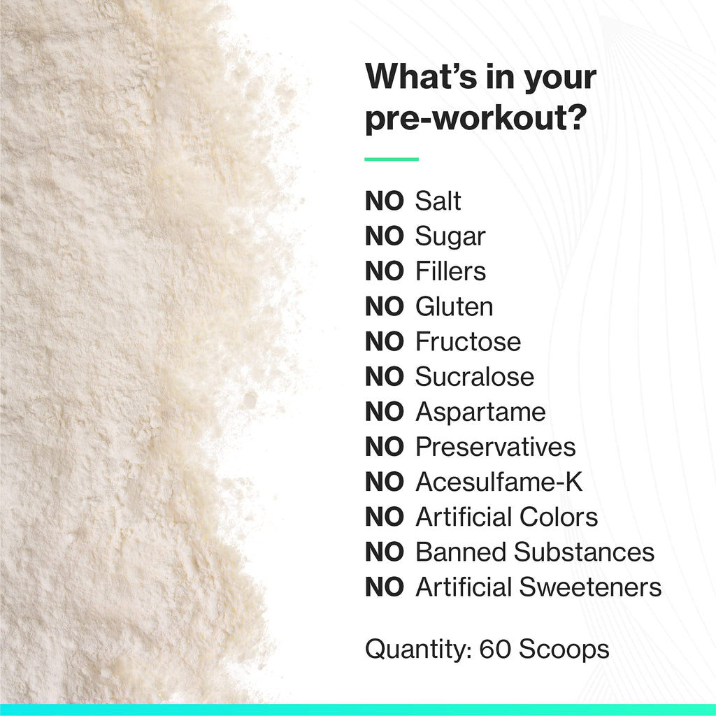 Do Vitamins PurePump Clean Pre Workout Powder for Men & Women - Preworkout with Creatine BCAA - Clean Energy Pre-Workout - All Actives. Zero fillers.