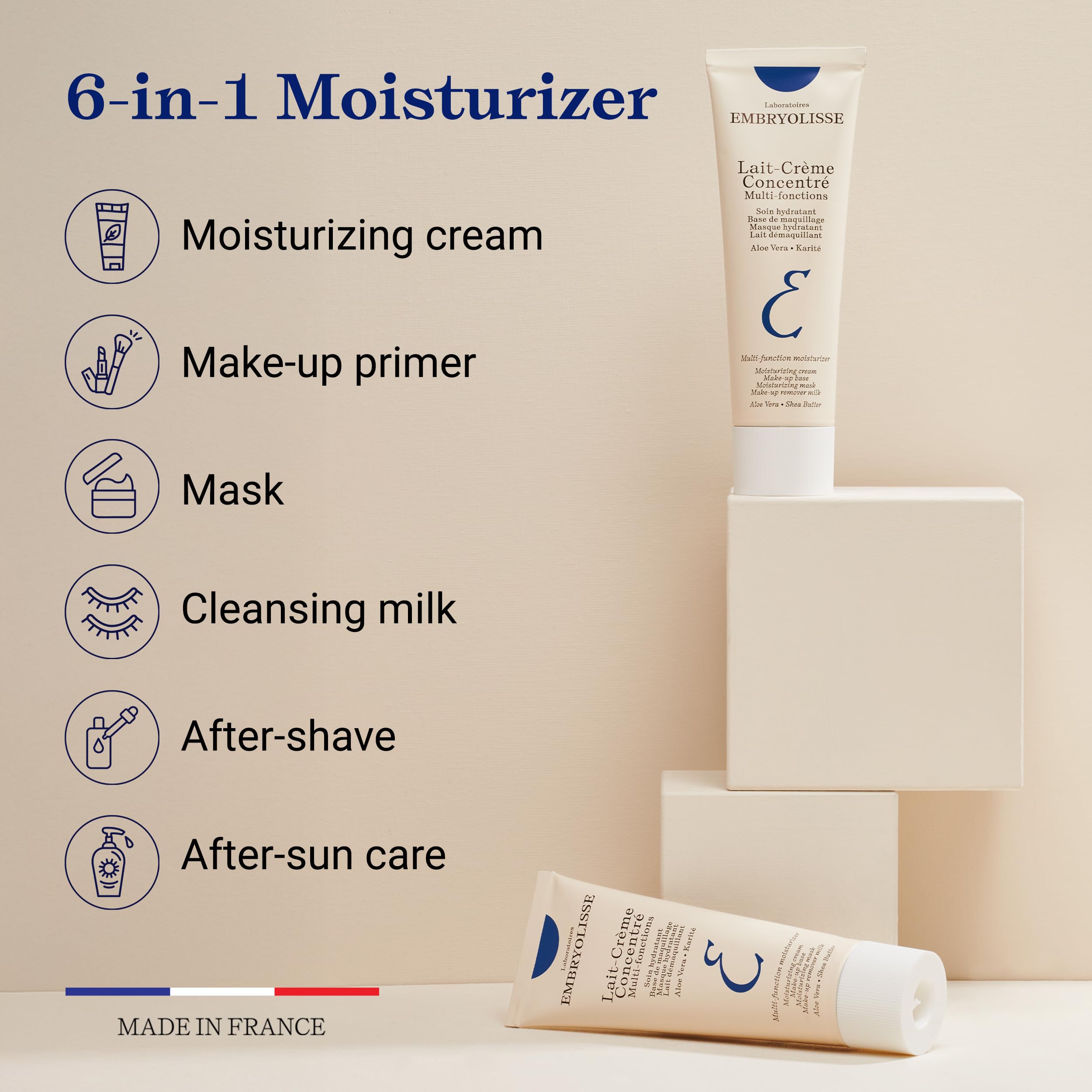 Embryolisse Lait-Crème Concentré Face Moisturizer and Makeup Primer, French Face Cream With Shea Butter & Aloe Vera, 1.01 Fl Oz Embryolisse Au supplements