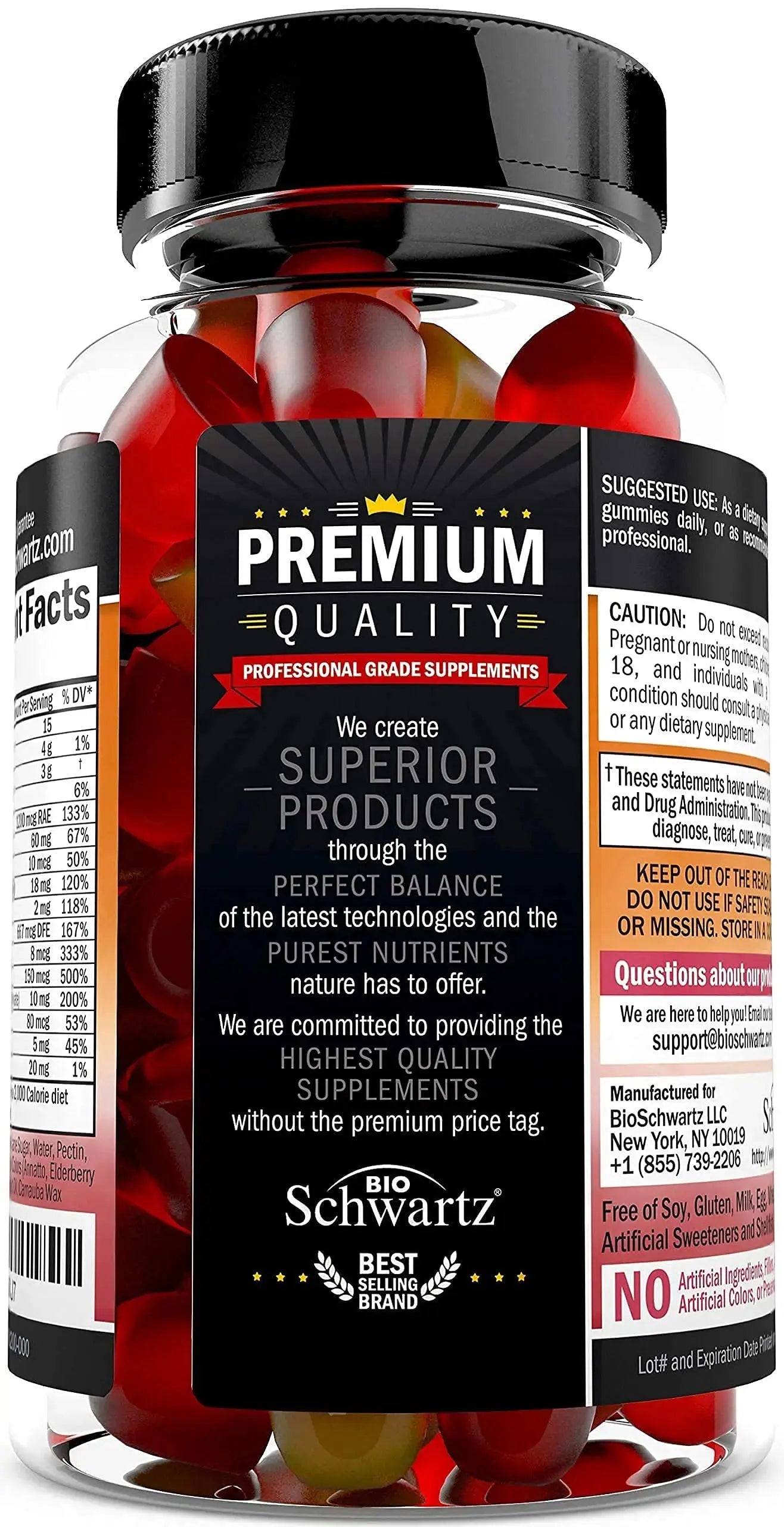 Women's Multivitamin Gummies with Vitamin A C B6 B12 D & E Vitamins for Immune Support - Gummy Multivitamin for Women BioSchwartz Au supplements