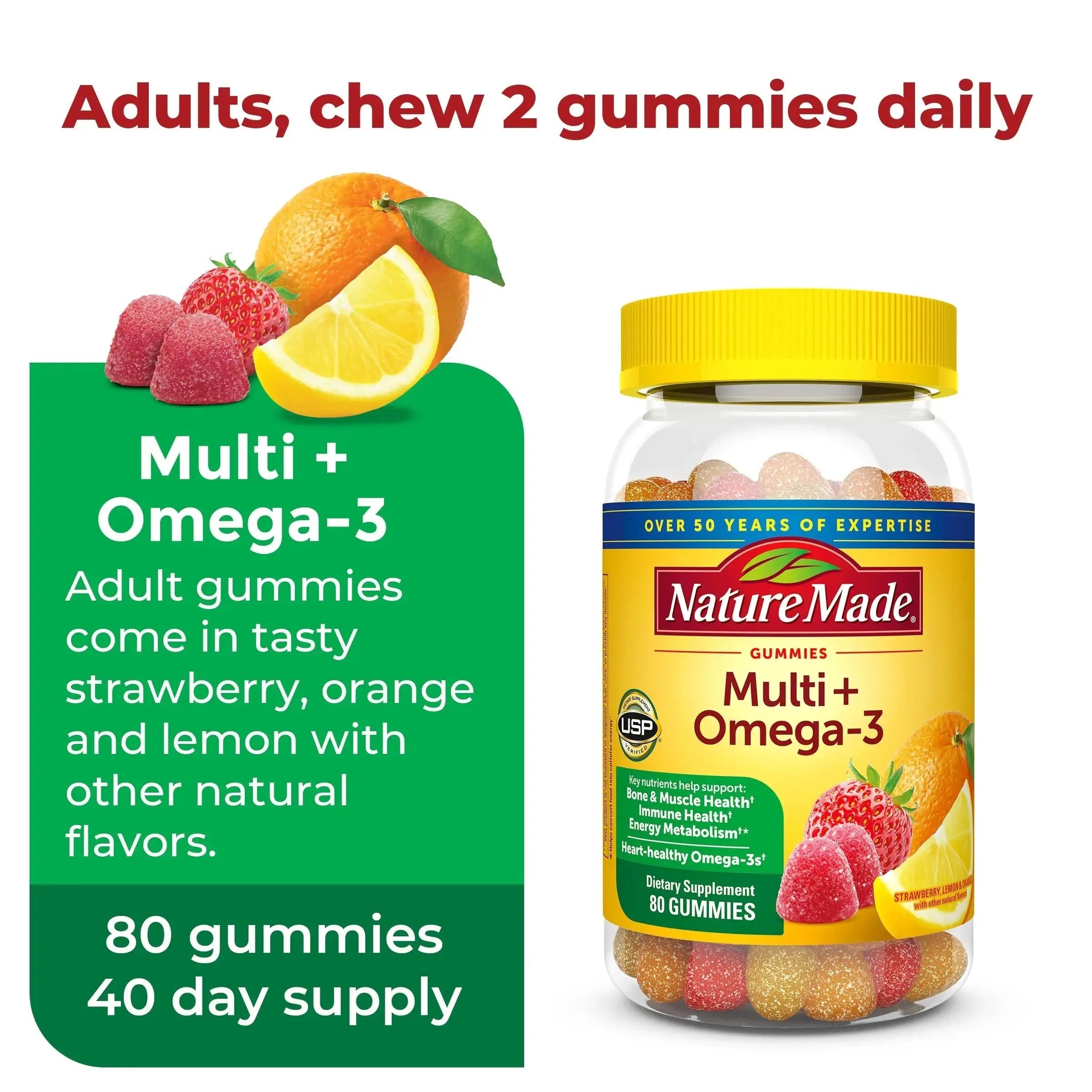 Nature Made Adult & Kids Multivitamin Gummies Combo Pack, Multis with Vitamin C, Vitamin D3, B Vitamins, Zinc, Omega 3 Fish Oil & More Nature Made Au supplements
