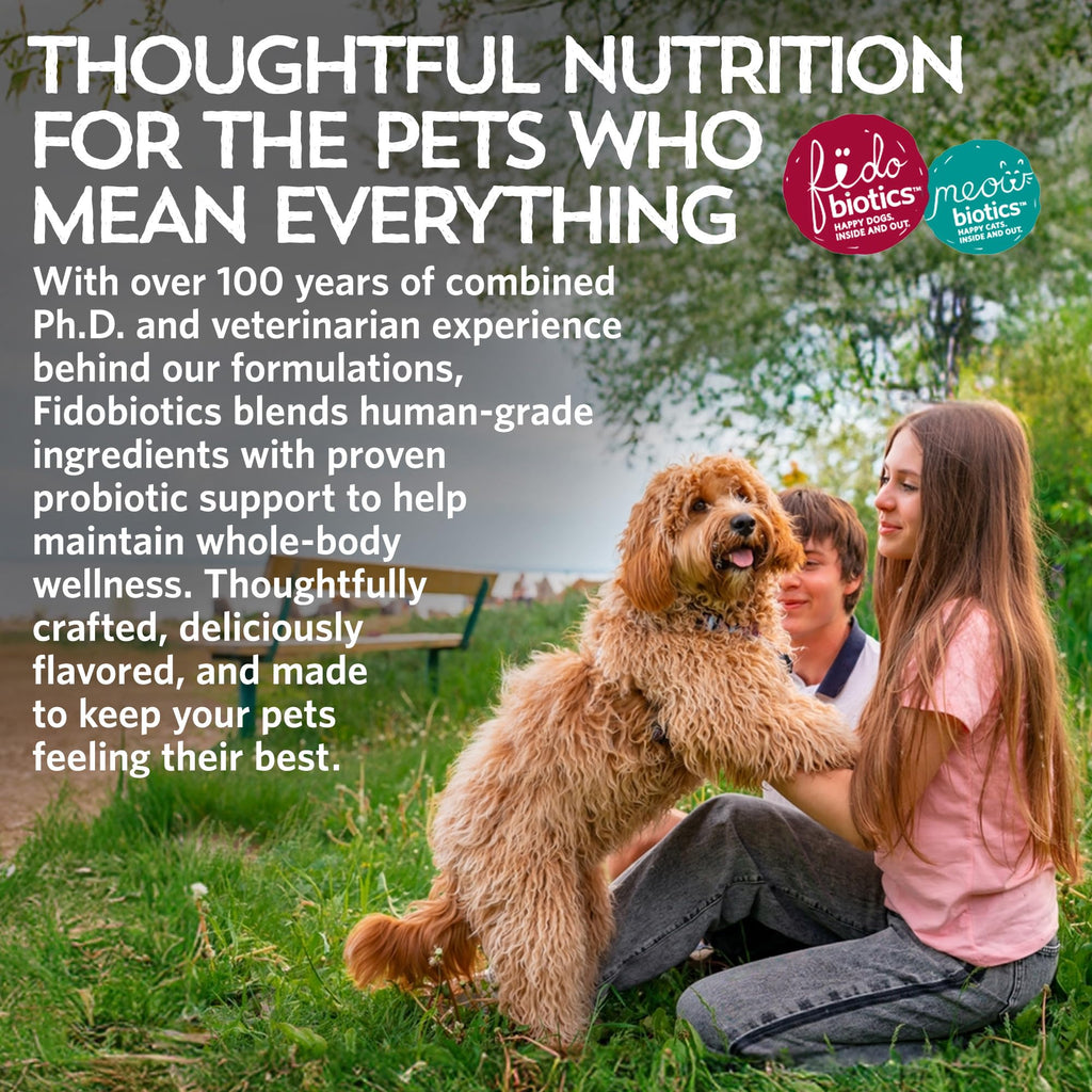 Fidobiotics Goat Milk Powder for Dogs, Mix and Serve Gut and Brain Health Support with Prebiotics, Probiotics, & Postbiotics, Ginger Shroom Flavor, 32oz Fidobiotics Au supplements