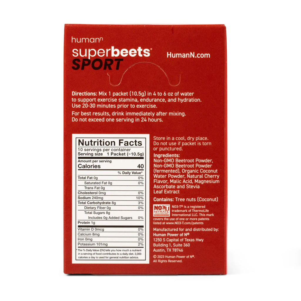 humanN SuperBeets Sport & SuperBeets Sport 10 Count humanN Au supplements