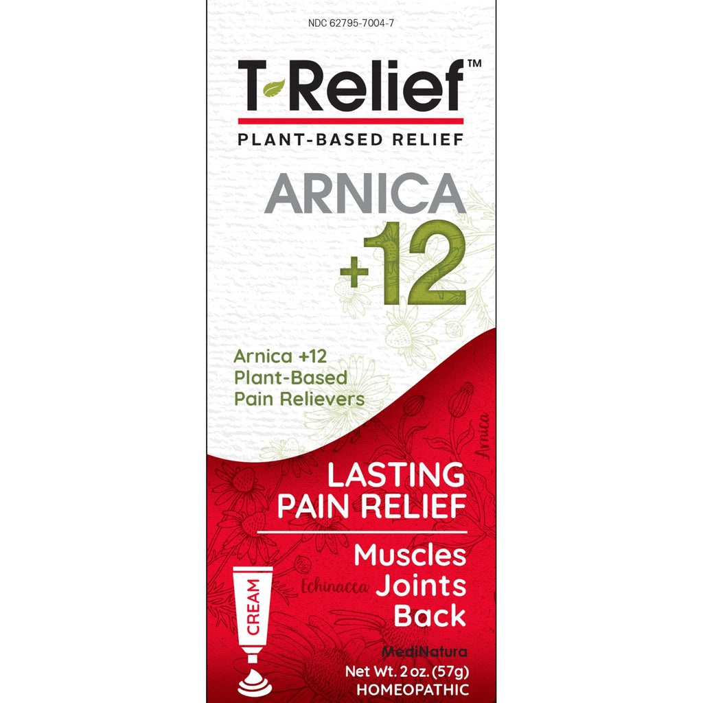 MediNatura T-Relief Extra Strength Discomfort Relief-Naturally-Soothing Cream That Supports Sore Joints-Stiffness & Body Ache Aid-Homeopathic Herbal Rub-Fast-Absorbing & Non-Sticky Lotion - 2 oz MediNatura Au supplements