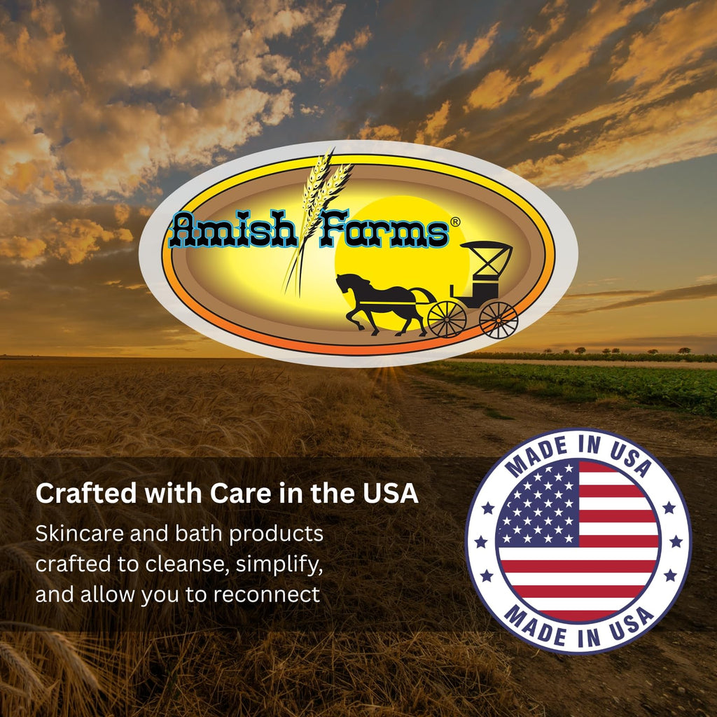 Amish Farms Natural Bar Soap 5-Pack Variety – Handmade Cold Process Moisturizing Soap Bars, Large Hand-Cut, Made in USA