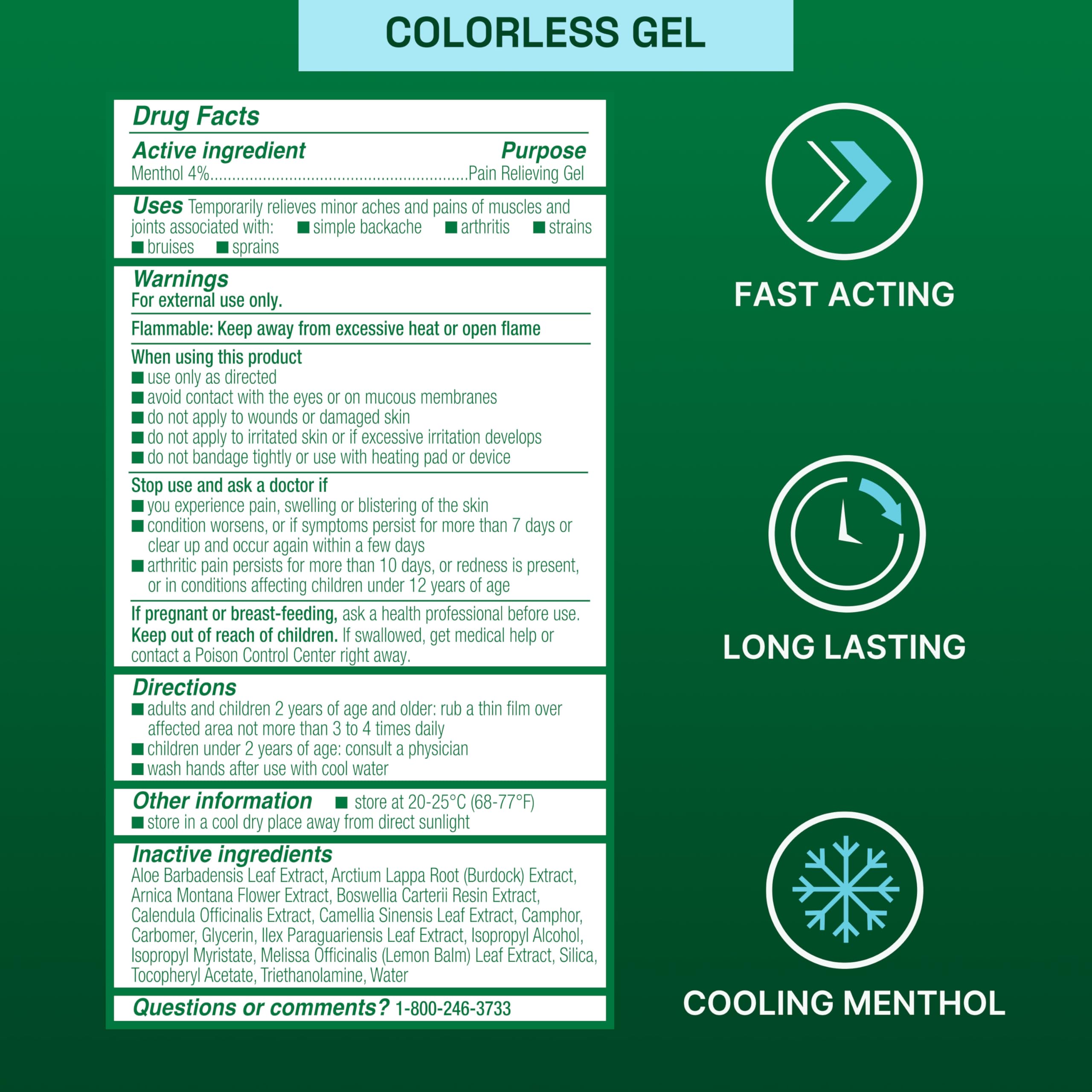 Biofreeze Pain Relief Gel for Knee, Neck, Hip, Joint, Shoulder, & Simple Backache, Arthritis Pain Reliever, Sore Muscle Relief, Colorless Menthol Gel 4 Fl Oz (Pack of 3) Biofreeze Au supplements