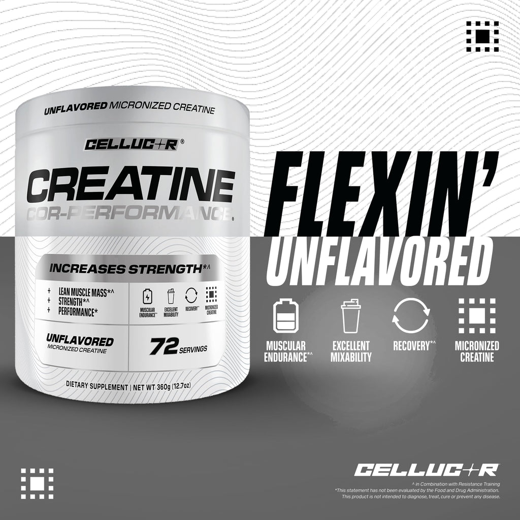 Cellucor Cor-Performance Creatine Monohydrate for Strength and Muscle Growth, 72 Servings