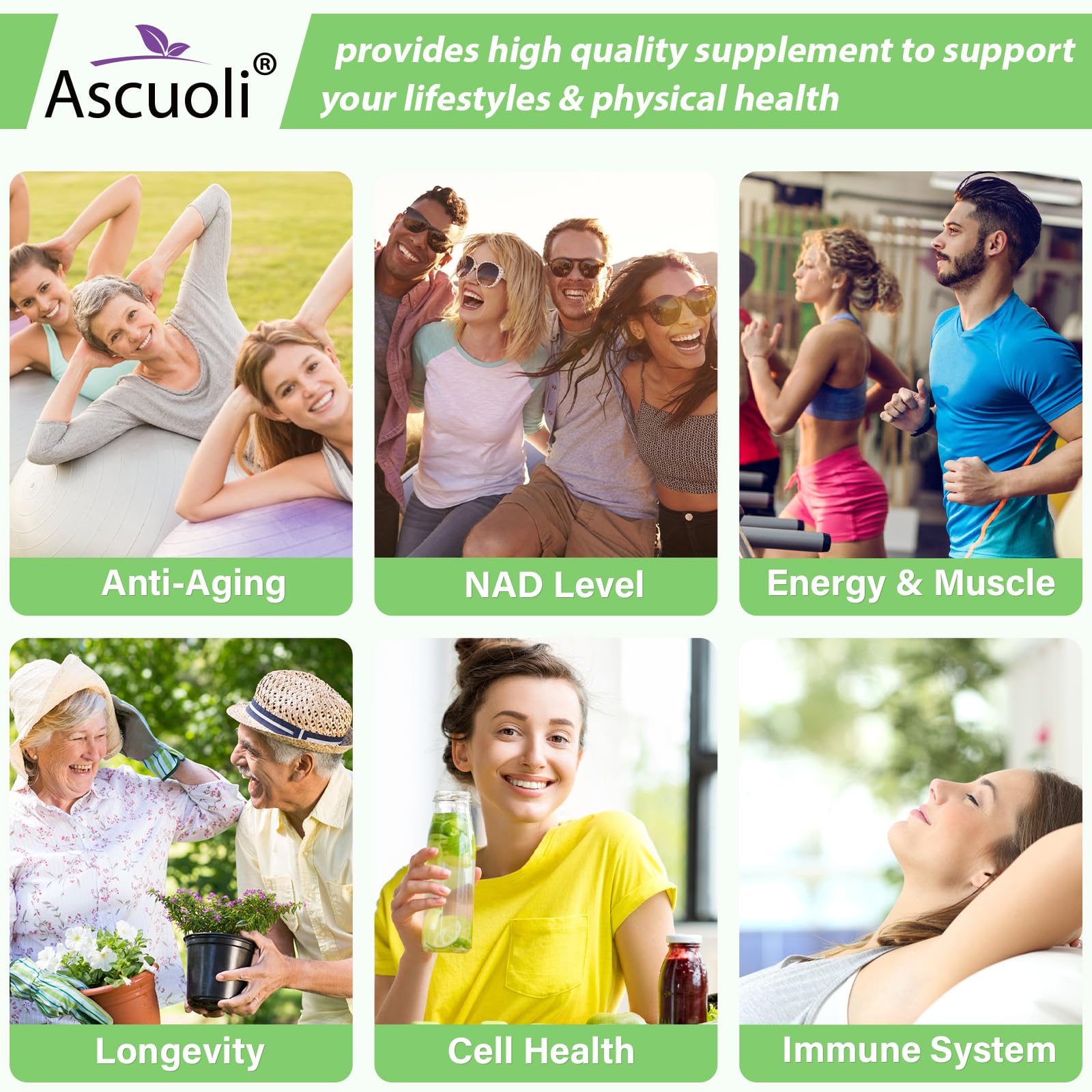 99% Ultra Purity NMN 500mg + Trans-Resveratrol 600mg, 1150mg NMN Resveratrol Supplement, 3-in-1 Advanced Formula for Boost* NAD, Cell, Immune, Energy & Muscle, Healthy Aging, Stabilized Form - 60 Caps Ascuoli Au supplements