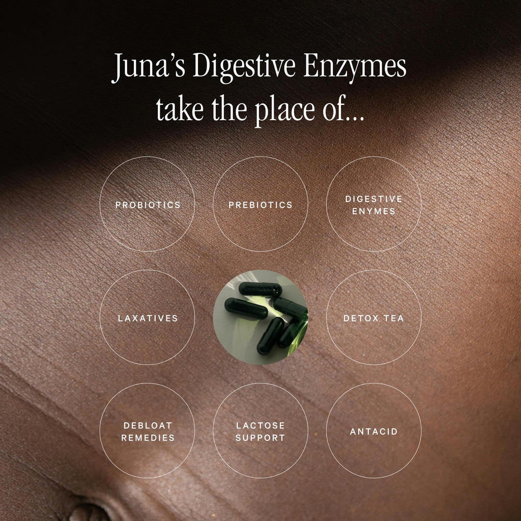 Juna Digestive Enzymes + Probiotic — 3-in-1 Daily Gut Support for Bloat Relief, Smooth Digestion & Microbiome Balance | 15 Enzymes, 5 Probiotics, 8 Botanicals | Vegan, 3rd-Party Tested | 60 Capsules Juna Au supplements