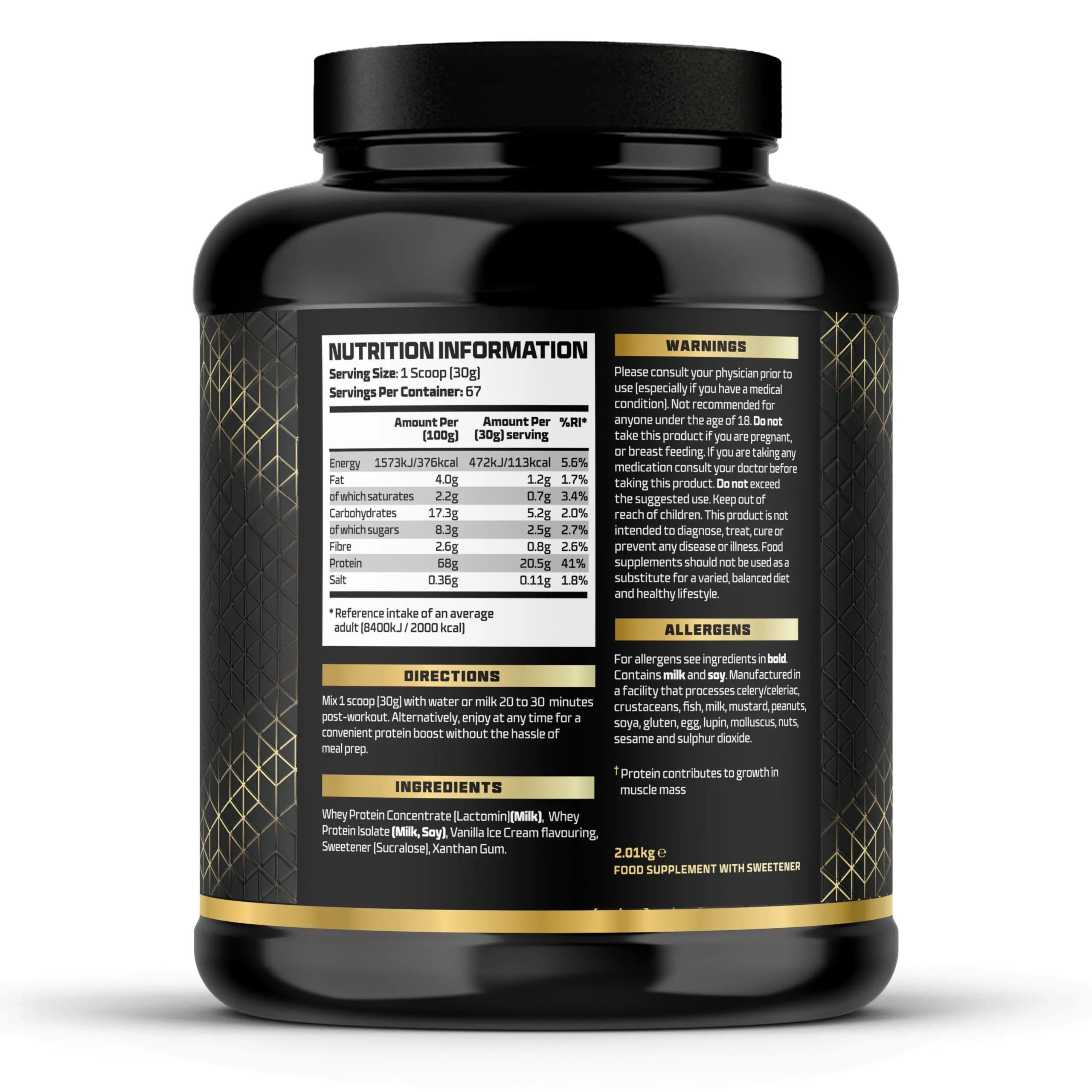 Beast Pharm | WHEY Protein Powder | 2.01kg/67 Servings | Vanilla Ice Cream Beast Pharm Au supplements