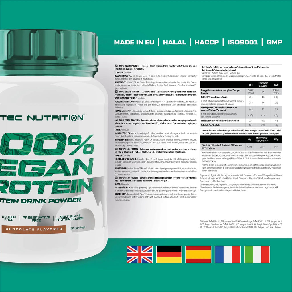 Scitec Nutrition 100% Vegan Protein – 5 Plant-Based Protein Sources – Fortified with Vitamin B12 Scitec Nutrition Au supplements