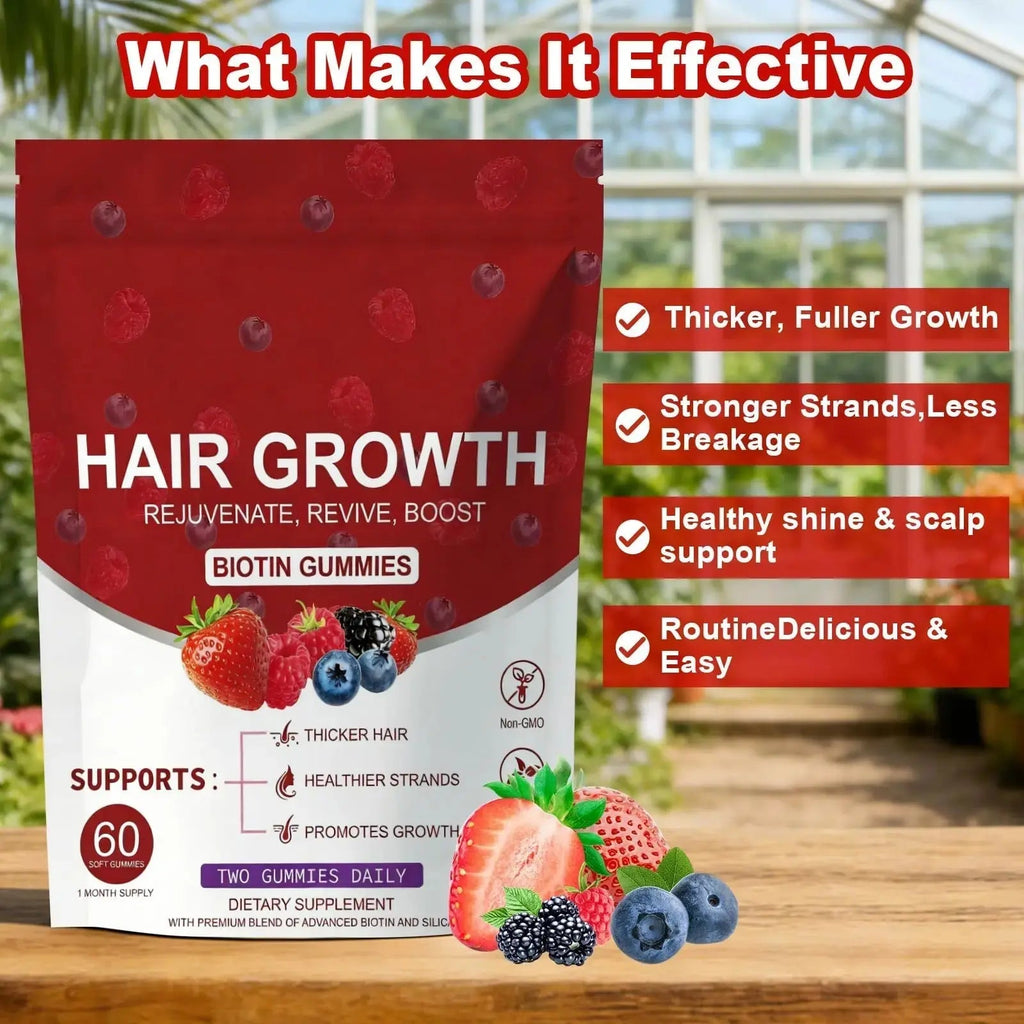 LUIMOLL Lumin Hair Growth Gummies – Daily Hair Nourishment with Biotin, Collagen & Botanical Extracts – Supports Thicker, Stronger & Healthier-Looking Hair LUIMOLL Au supplements