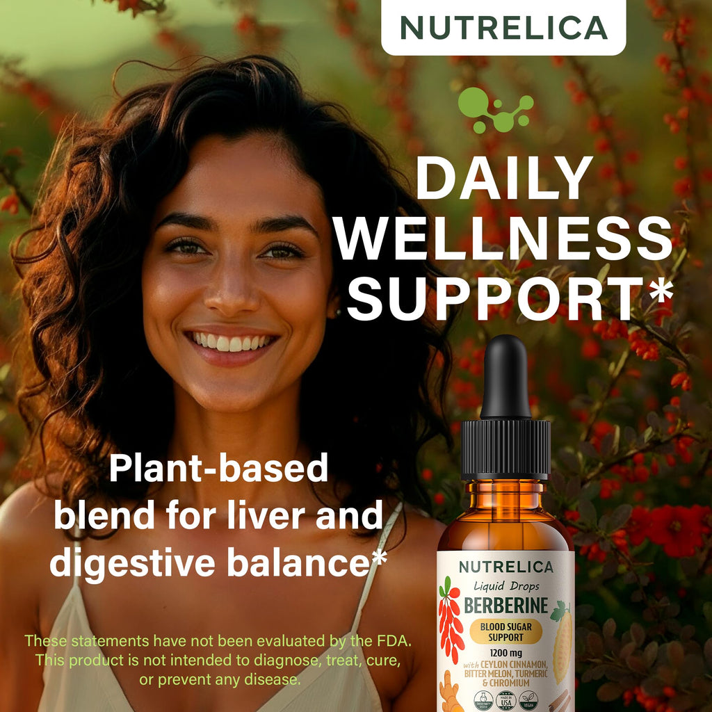 Berberine with Ceylon Cinnamon, Bitter Melon, Turmeric & Chromium – Blood Sugar Balance & Glucose Metabolism
