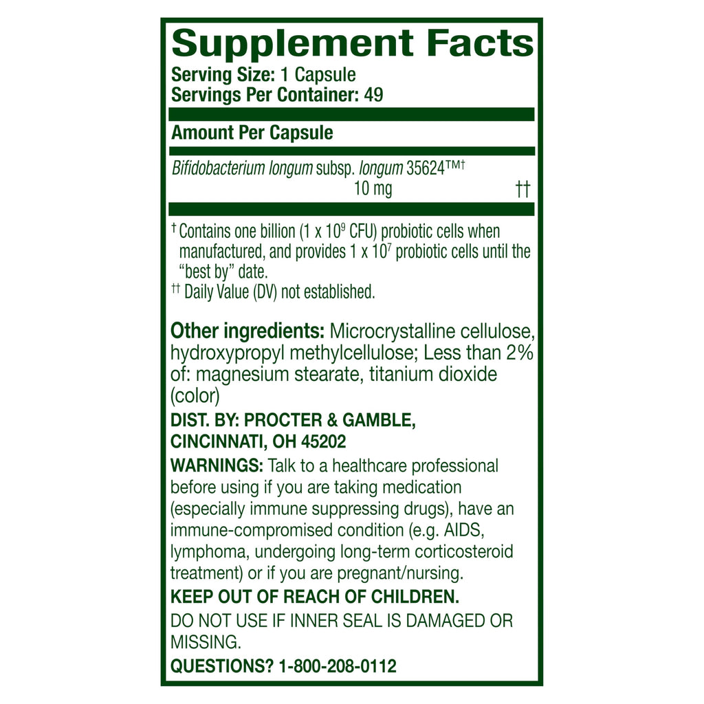 Align Probiotic, 24/7 Digestive Support*§, Probiotics for Women and Men, Probiotics for Digestive Health, Men and Womens Probiotic Capsules Help Relieve Occasional Bloating & Gas*, 49 Capsules Align Au supplements