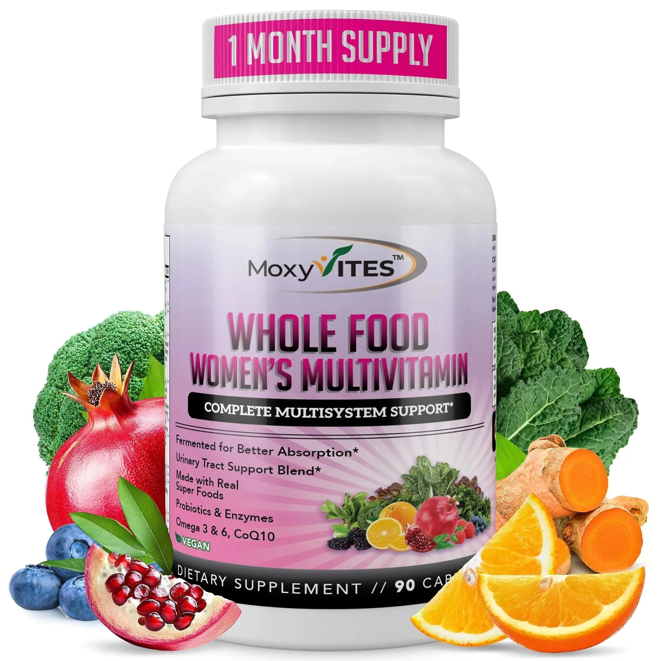 Methylated Multivitamin for Women with Iron - Womens Multivitamin with 44 Organic Whole Food & Fermented Nutrients MoxyVites Au supplements