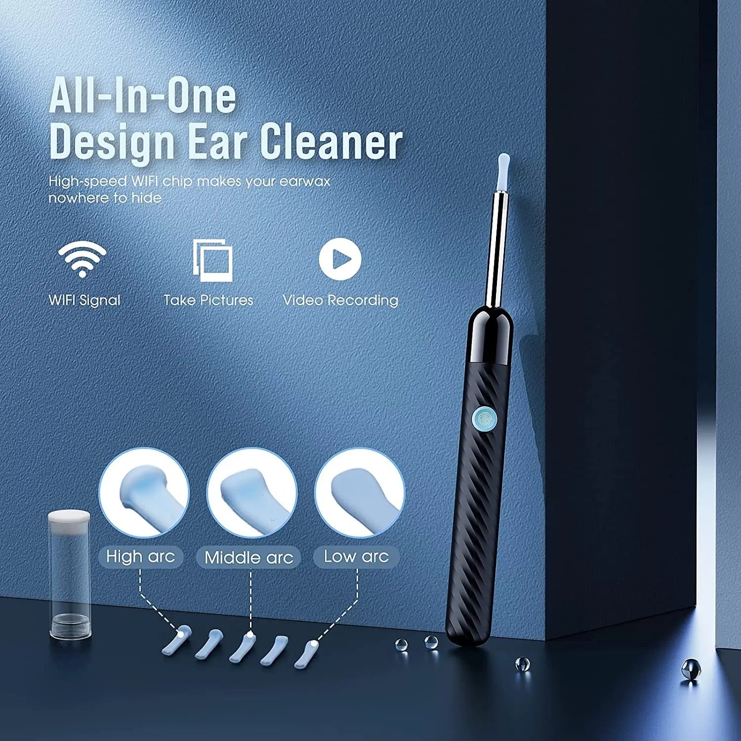 Ear Wax Removal - Earwax Remover Tool with 8 Pcs Ear Set - (Grey) LEIPUT Au supplements