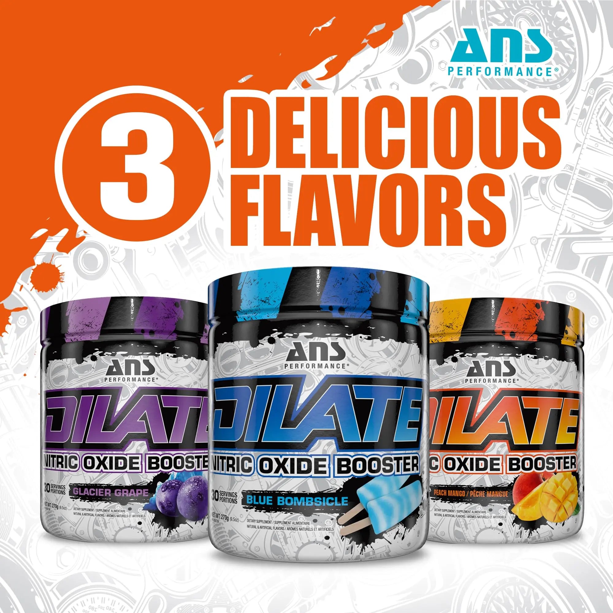 ANS Performance Dilate Pump PreWorkout Powder - Dietary Supplement - Maximizes ANS Performance Au supplements