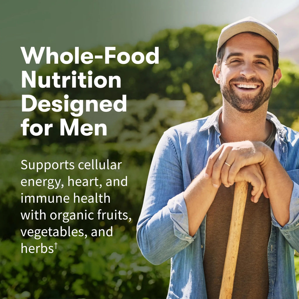 Garden of Life Once Daily Whole Food Multivitamin for Men, Organic Mens Vitamins & Minerals, Vitamin C, Zinc, Vegan, for Health & Well-Being, 60 Tablets Garden of Life Au supplements