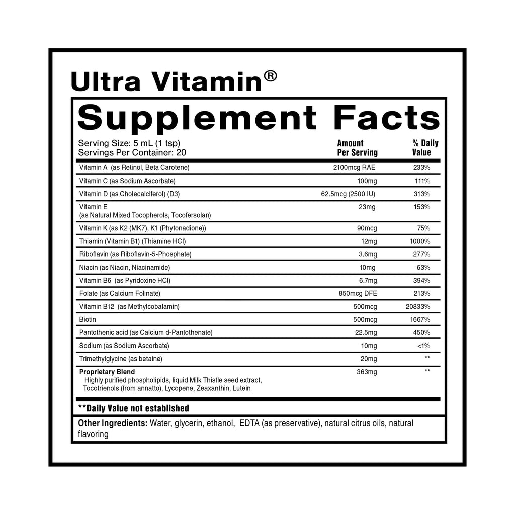 Quicksilver Scientific Liposomal Ultra Vitamin - Liquid Multivitamin & Antioxidant Supplement for Energy, Liver Health & Brain Support Quicksilver Scientific Au supplements