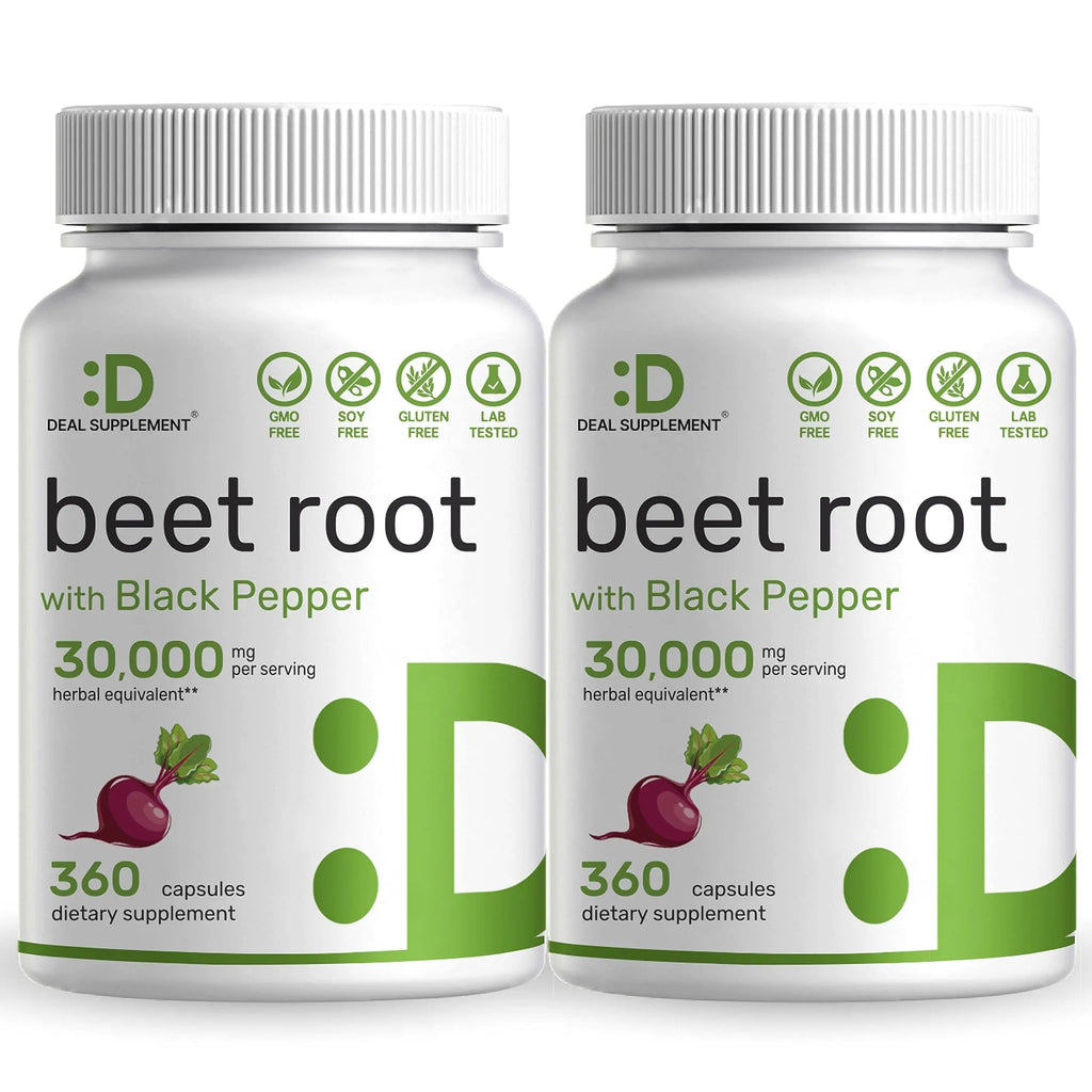 Two Pack Beet Root Capsules 30000mg Per Serving, 720 Counts | with Black Pepper Extract Eagleshine Vitamins Au supplements