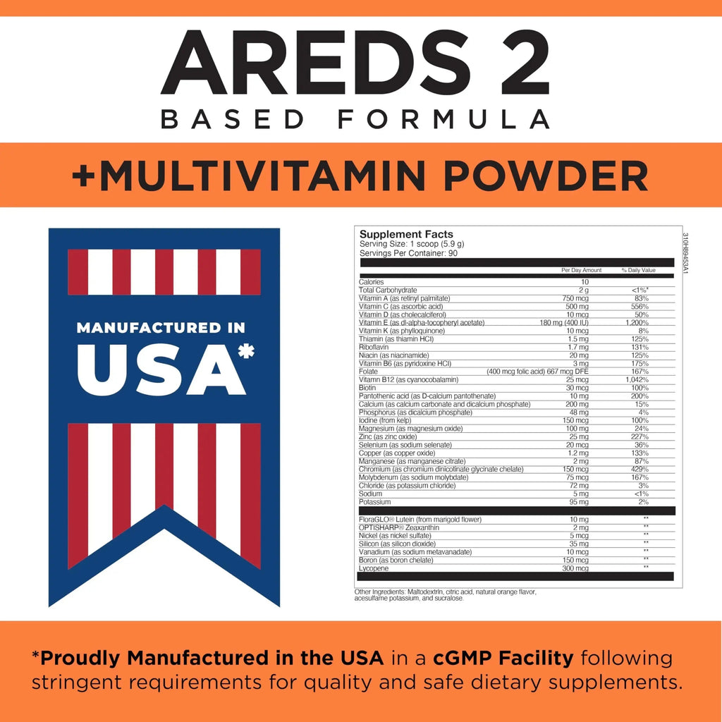 Viteyes AREDS 2 Powder + Multivitamin All-in-One, Macular Protection, Alternative to AREDS 2 chewables, No Pills, Lutein & Zeaxanthin Viteyes Au supplements