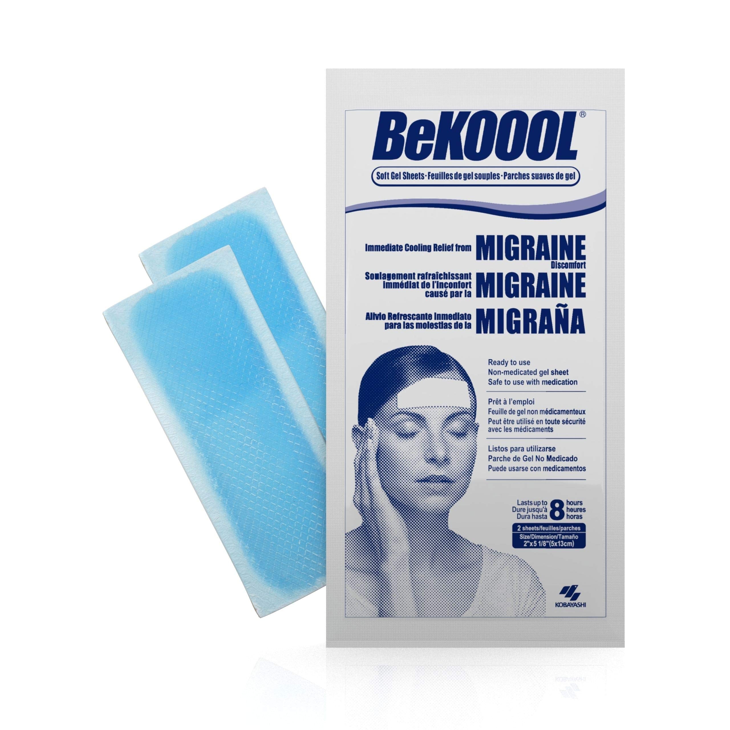 BeKOOOL Migraine Gel Sheets - 4 Count BeKoool Au supplements