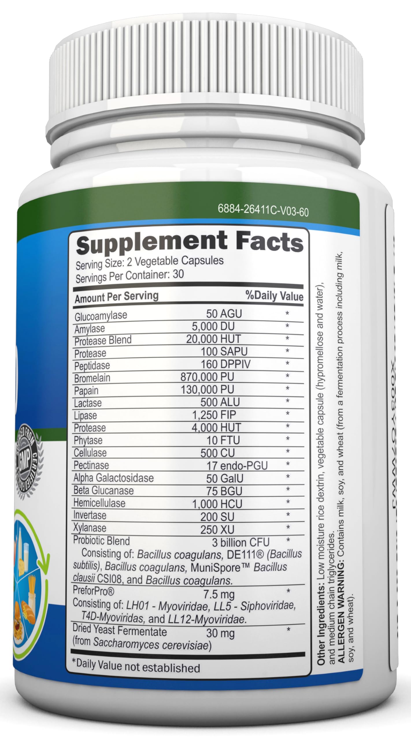 4-in-1 Probiotics, Prebiotics & Postbiotics with 18 Digestive Enzymes for Women & Men - Complete Gut & Digestive Support Supplement