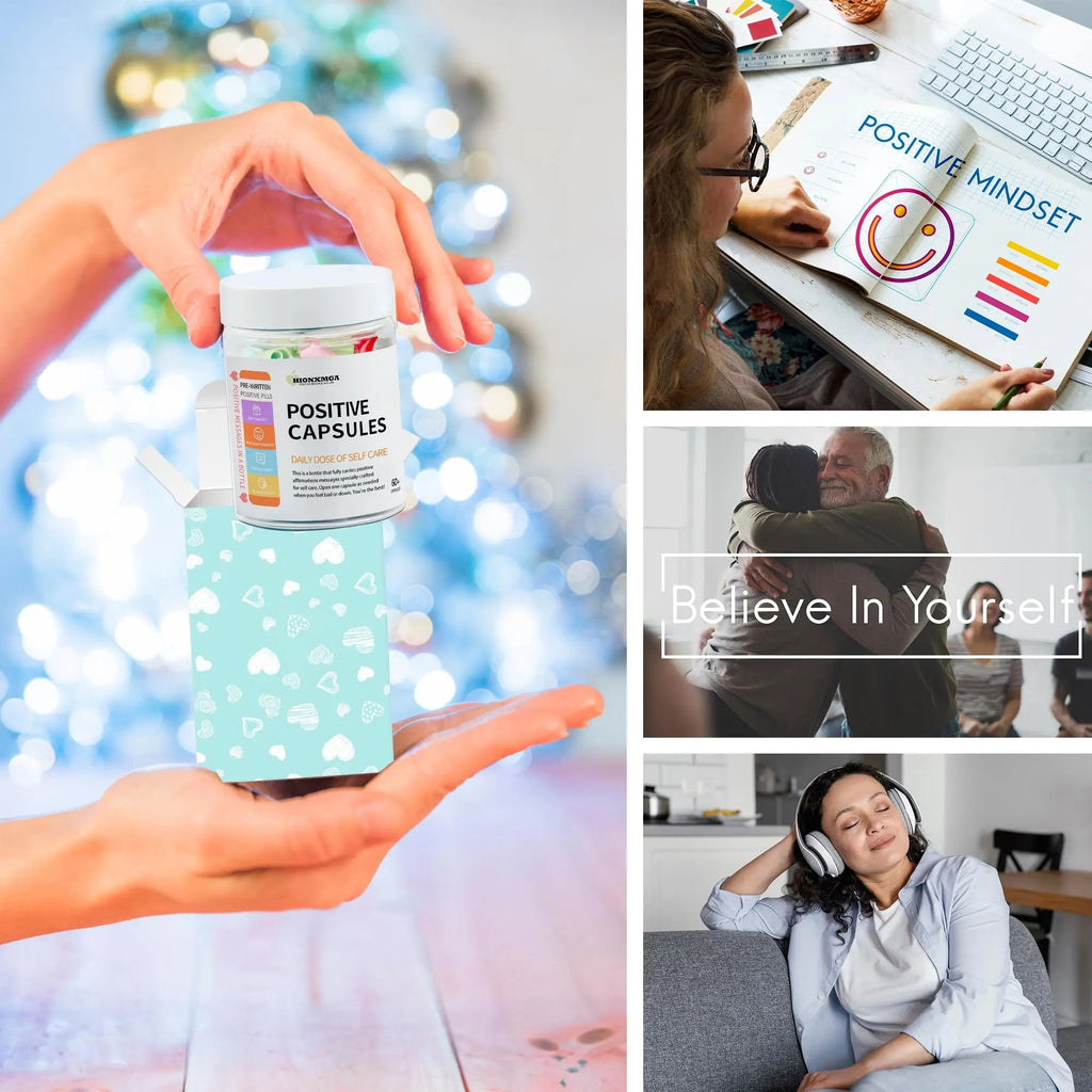 HIONXMGA Positive Messages in a Bottle (60+ Positive Affirmations),Self Care Gifts for Women Men HIONXMGA Au supplements