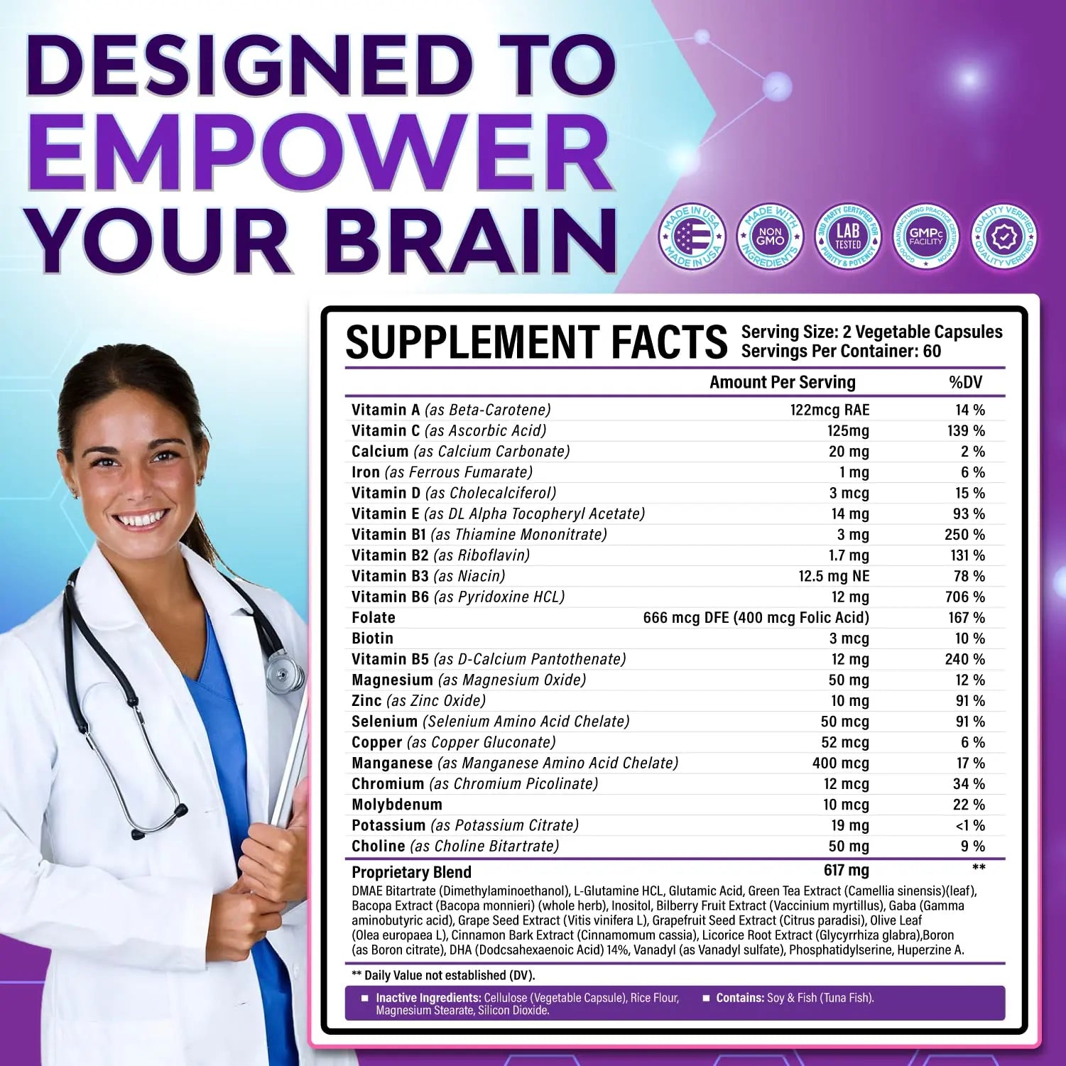 40-in-1 Brain Booster Supplements for Memory, Focus, Clarity, Energy, Performance Rainbow Nutrients, LLC Au supplements