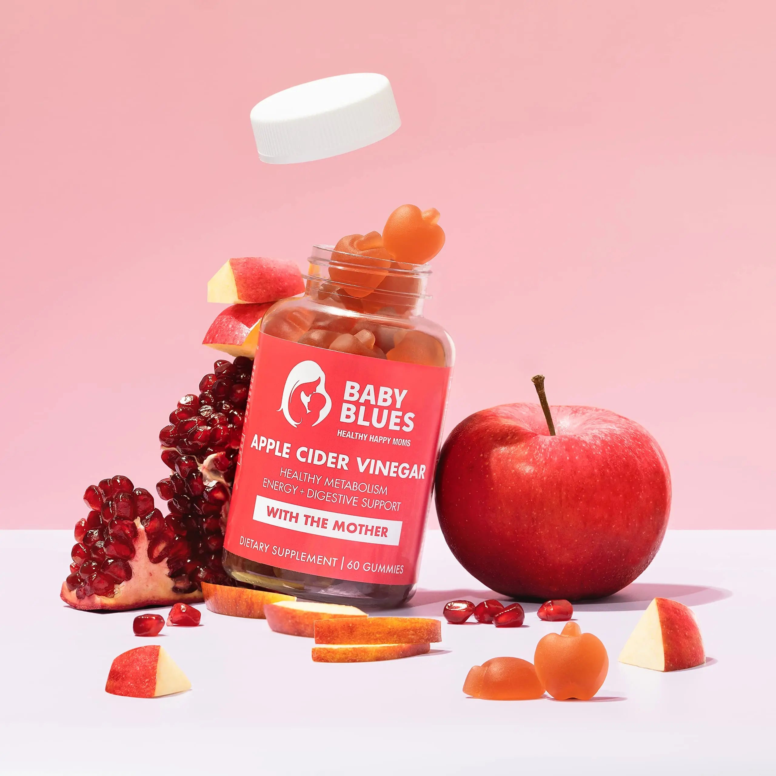 Baby Blues Apple Cider Vinegar Gummies - Vegan, Non-GMO & Gluten-Free, Postpartum Dietary Supplement Baby Blues Au supplements