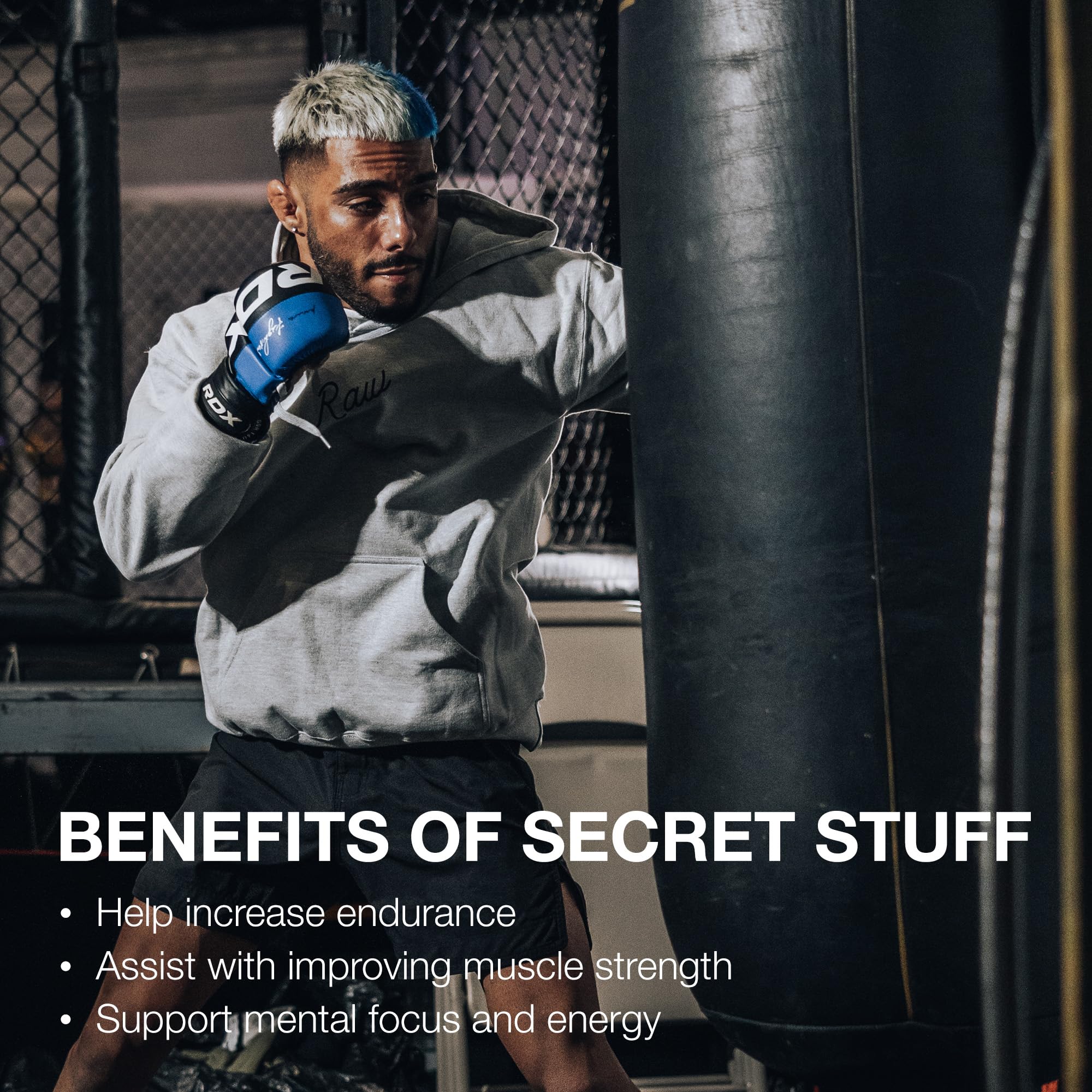 RAW Christopher's Secret Stuff Pre Workout Powder, Thavage (Tastes Like Winning) - Chris Bumstead CBUM Preworkout Supplement for Men & Women - Working Out, Hydration & Energy - 40 Servings